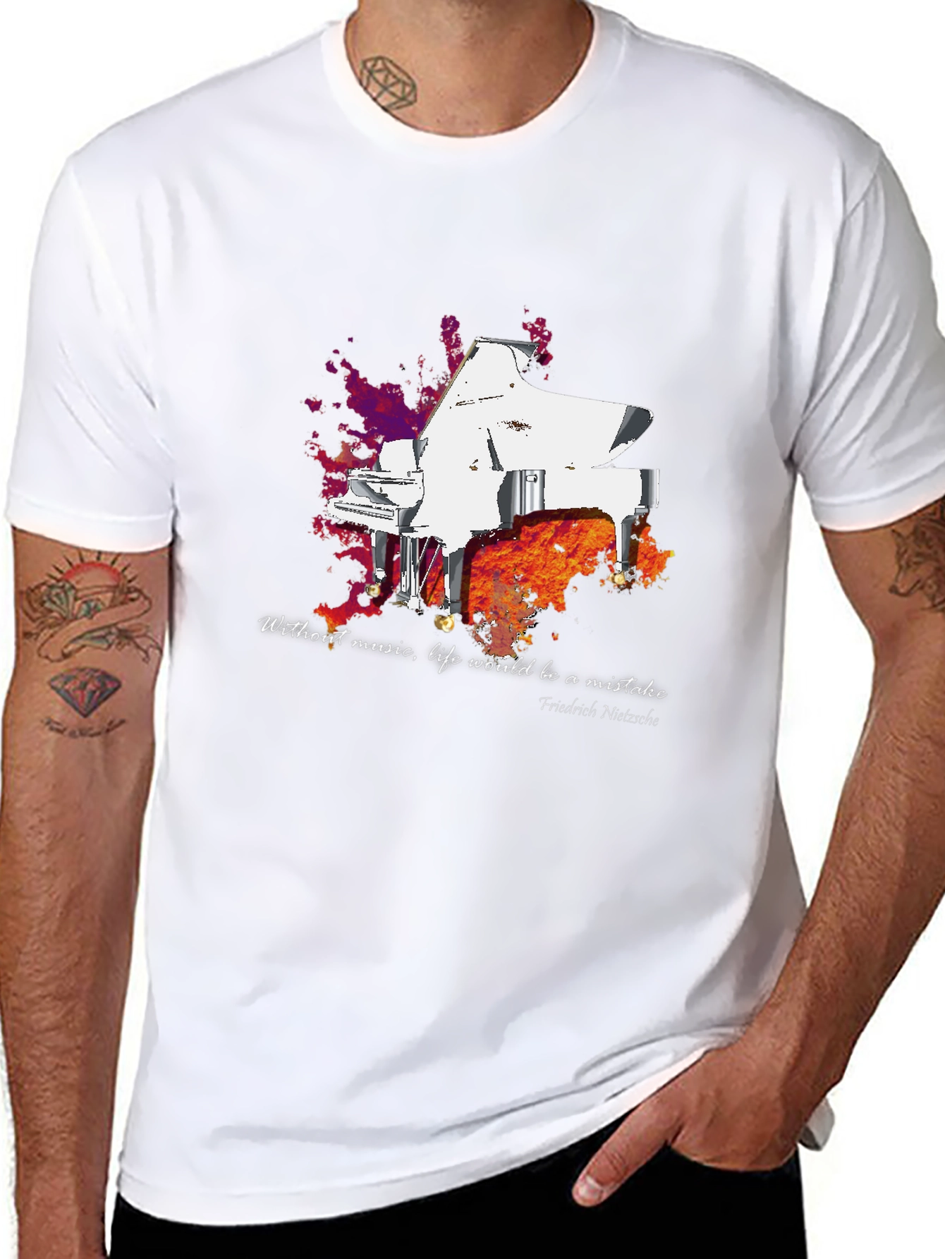 Grand Piano T-Shirt - Music Lover Tee