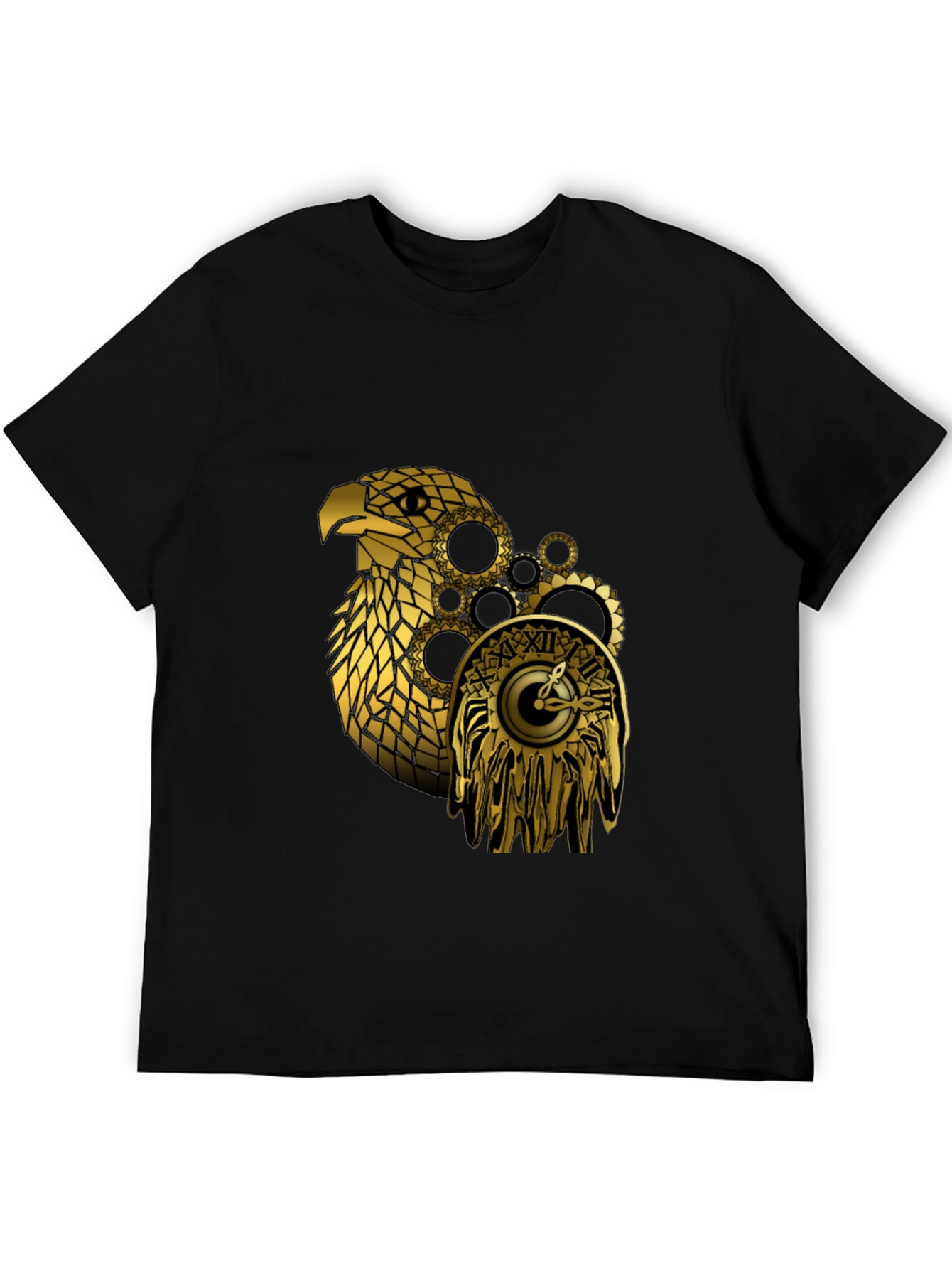 Steampunk Eagle Black T-Shirt