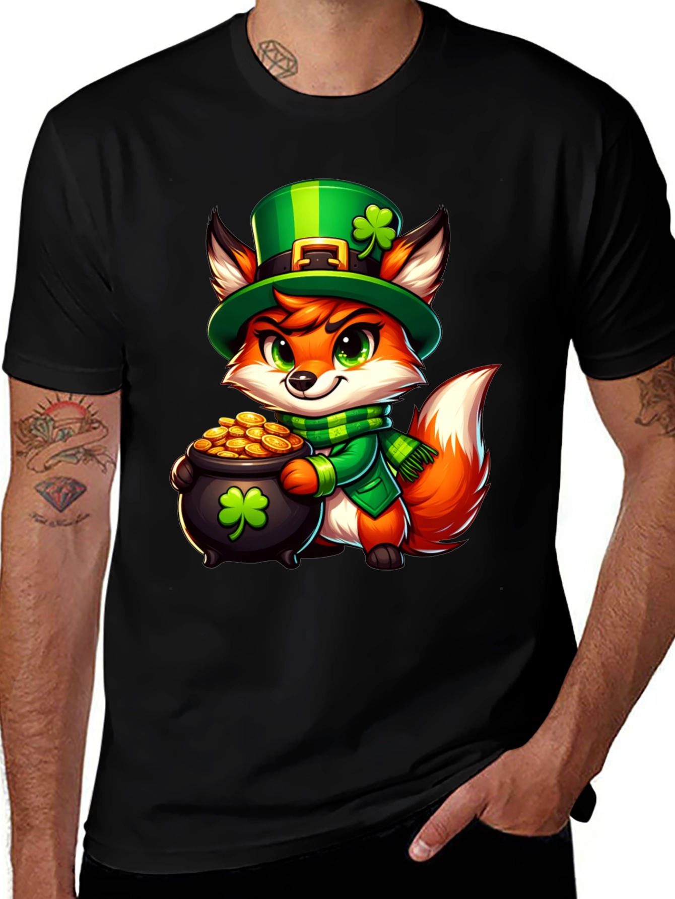 St. Patricks Day Fox T-Shirt