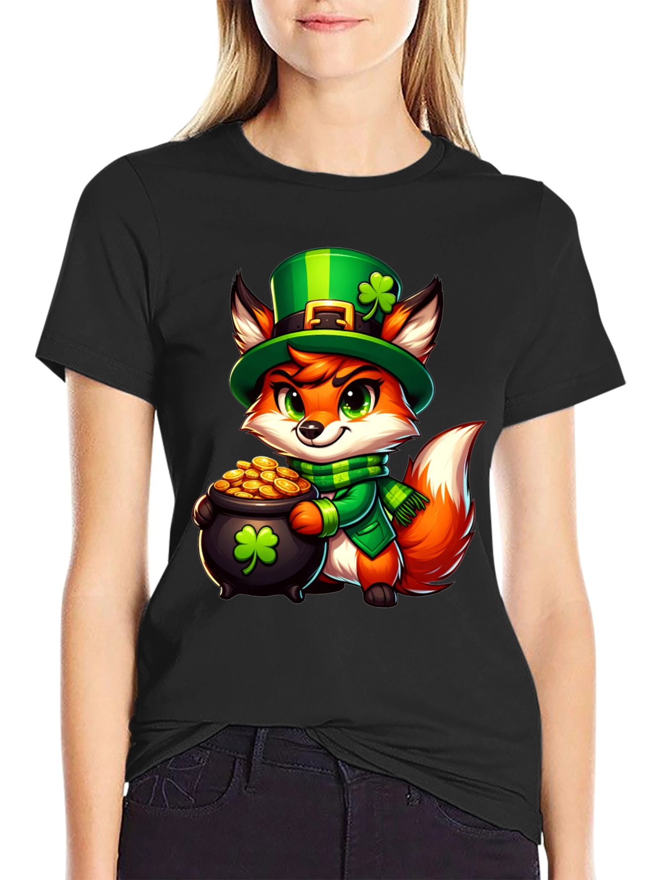 St. Patricks Day Fox T-Shirt