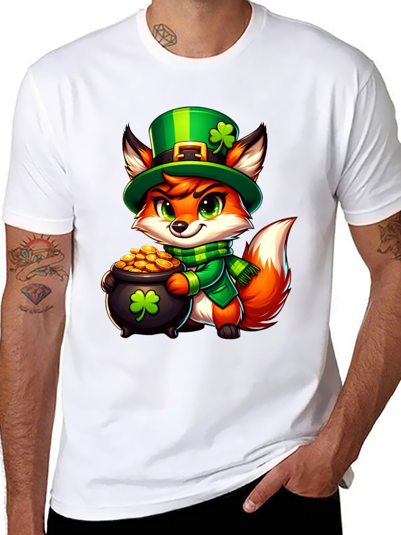 St. Patricks Day Fox T-Shirt