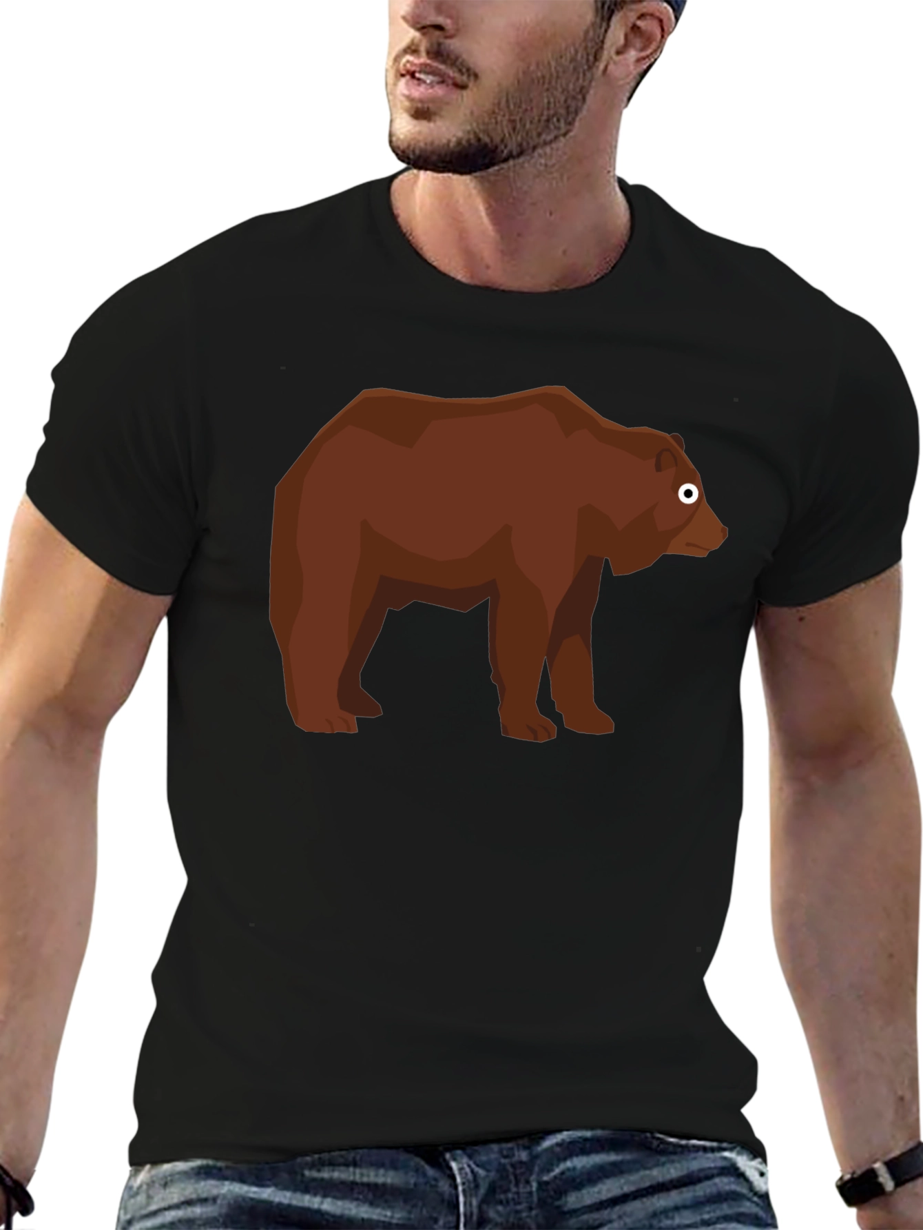 Bear Graphic Tee - Mens Black T-Shirt