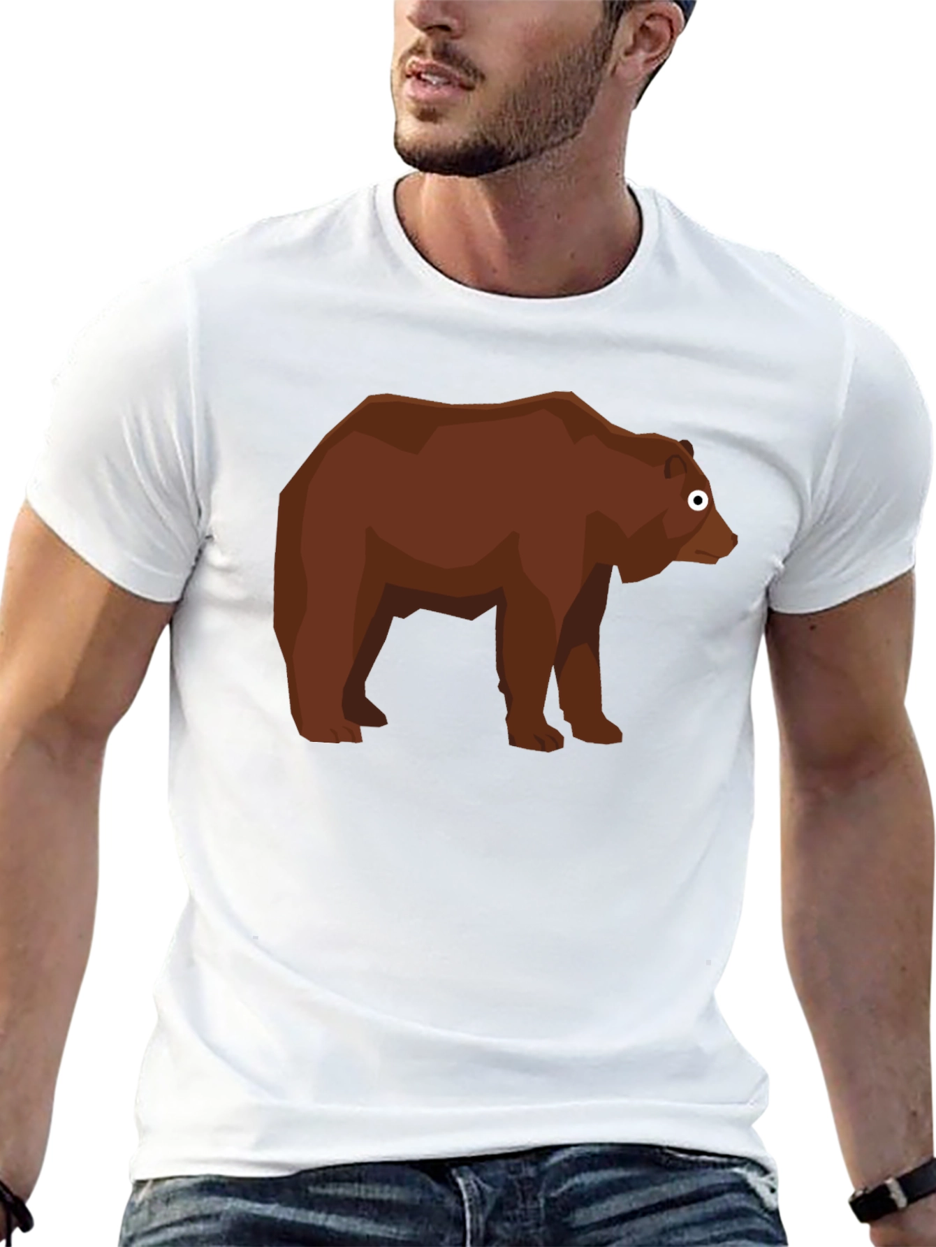 Bear Graphic Tee - Mens Black T-Shirt