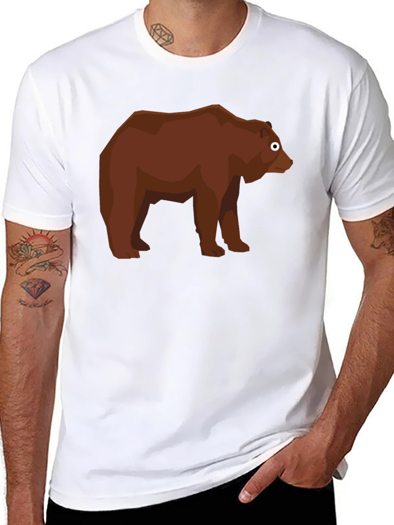 Bear Graphic Tee - Mens Black T-Shirt