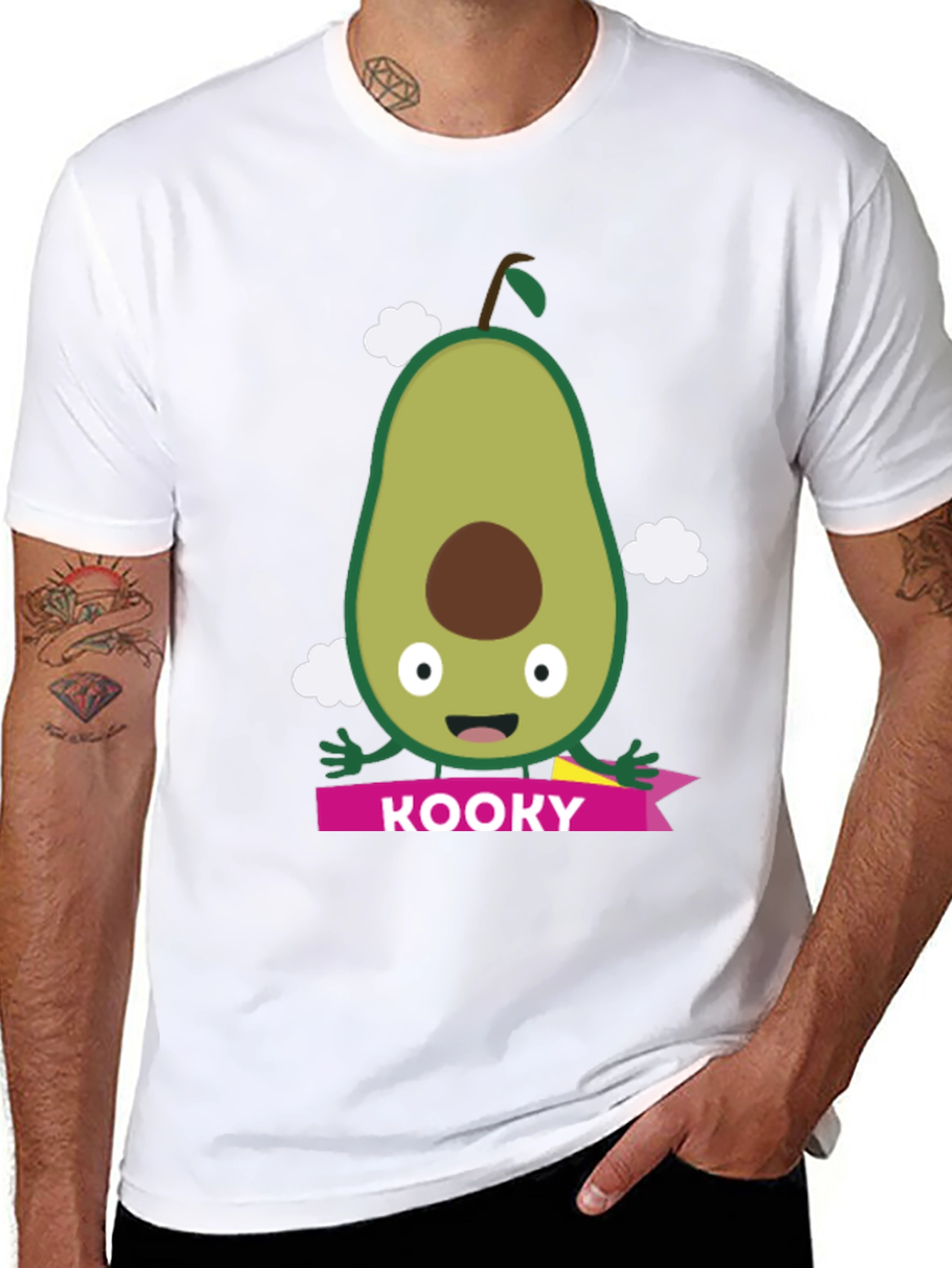 Kooky Avocado Graphic Tee - Funny Fruit Shirt