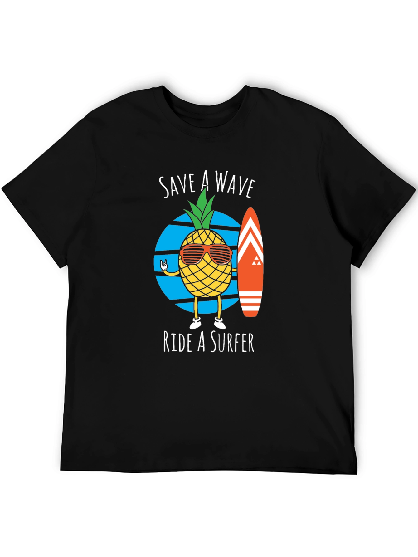 Save A Wave Ride A Surfer Graphic T-Shirt