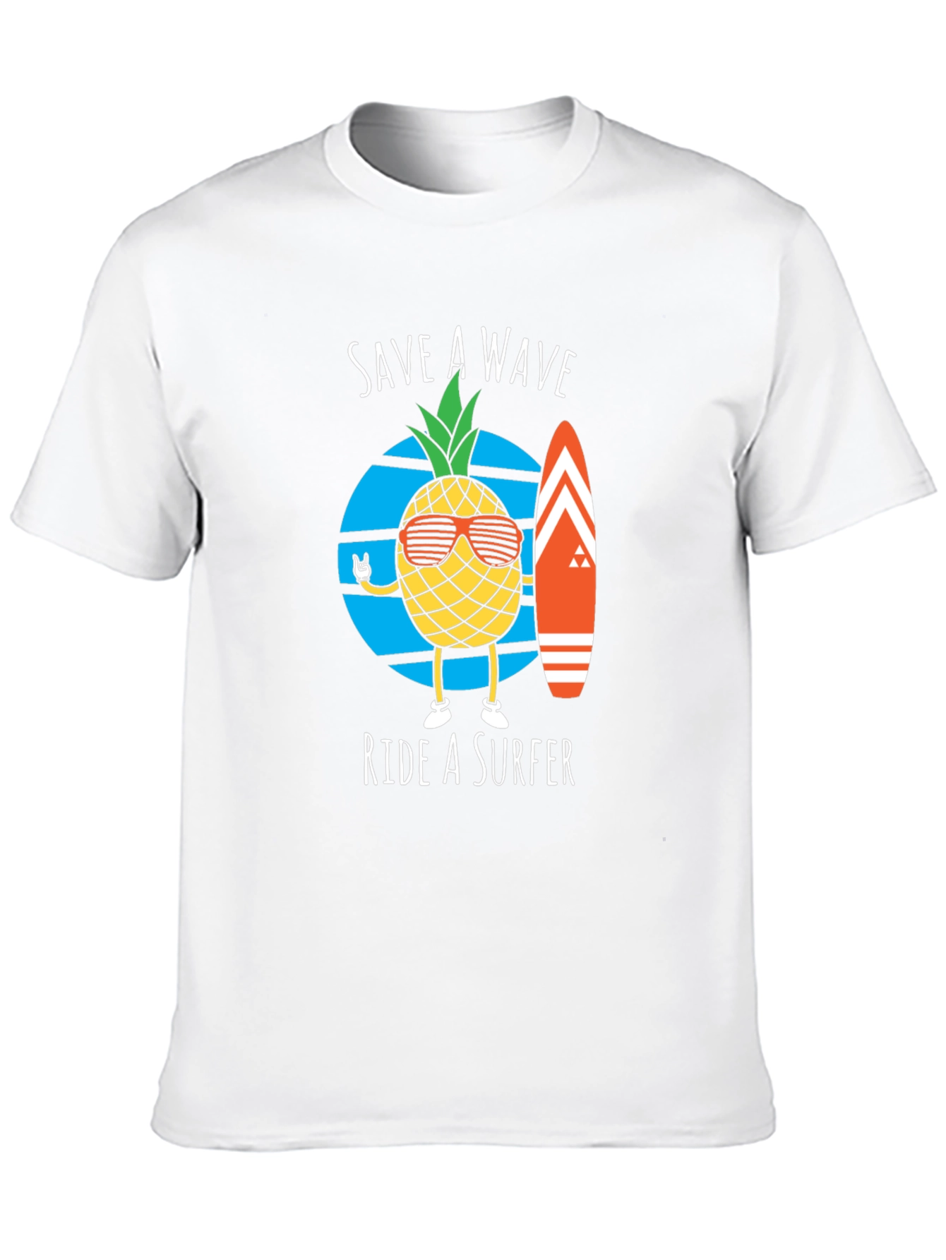 Save A Wave Ride A Surfer Graphic T-Shirt