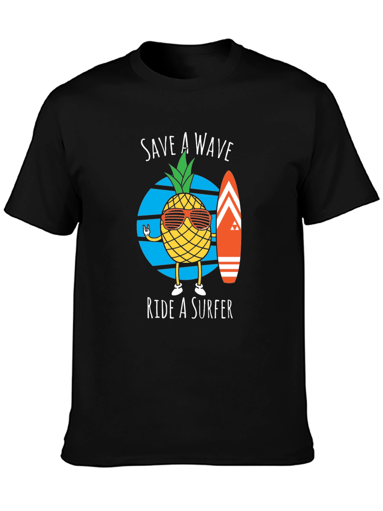 Save A Wave Ride A Surfer Graphic T-Shirt