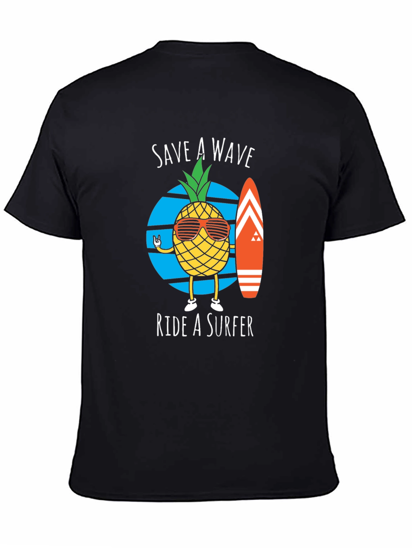Save A Wave Ride A Surfer Graphic T-Shirt