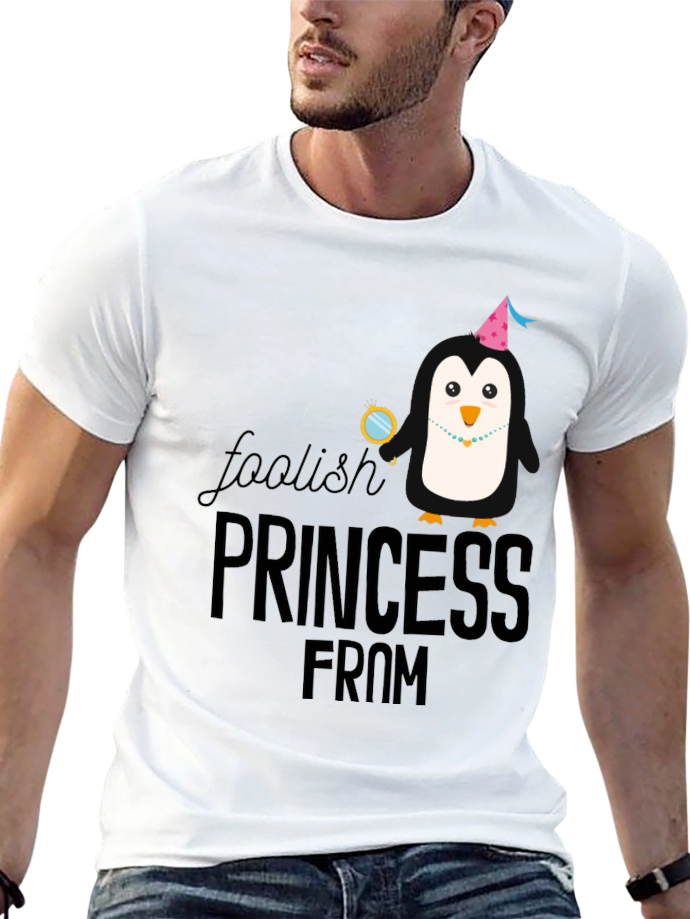 Foolish Princess Penguin Graphic T-Shirt