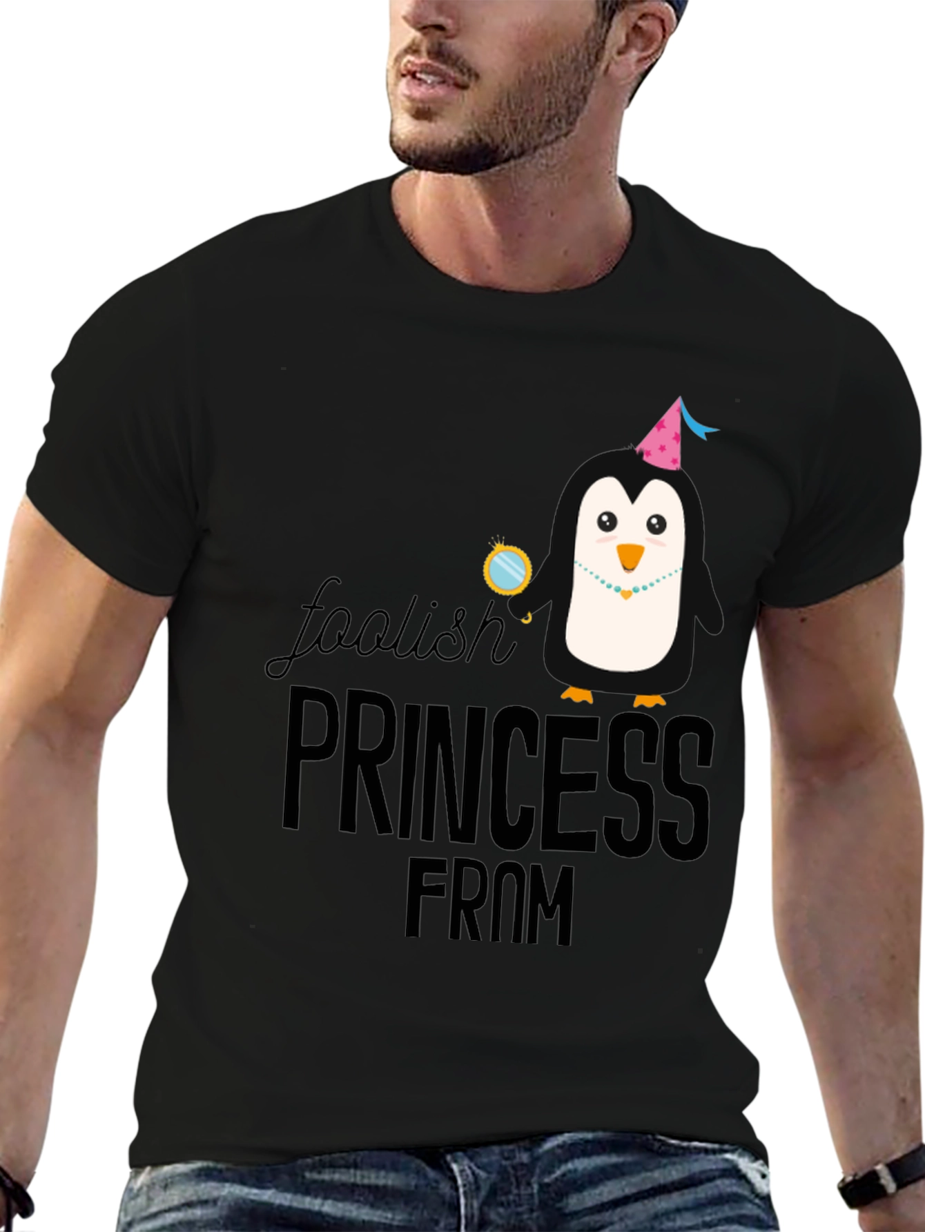 Foolish Princess Penguin Graphic T-Shirt