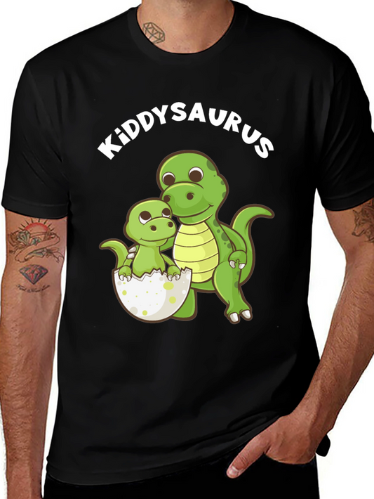 Kiddysaurus Black T-Shirt - Dino Dad & Baby