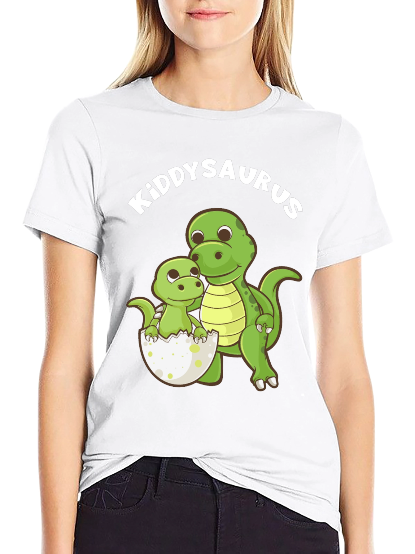 Kiddysaurus Black T-Shirt - Dino Dad & Baby