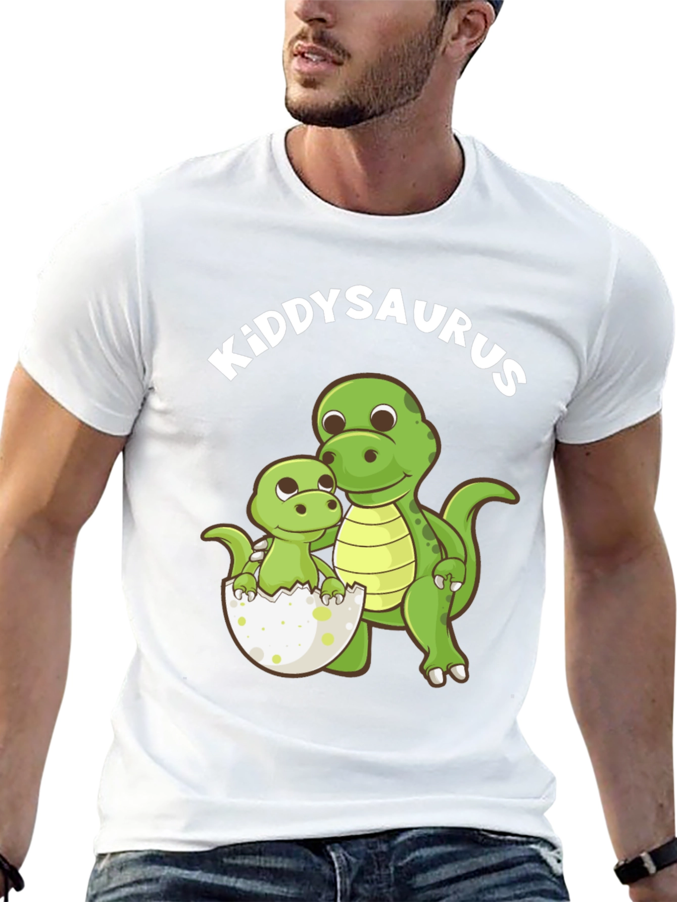 Kiddysaurus Black T-Shirt - Dino Dad & Baby