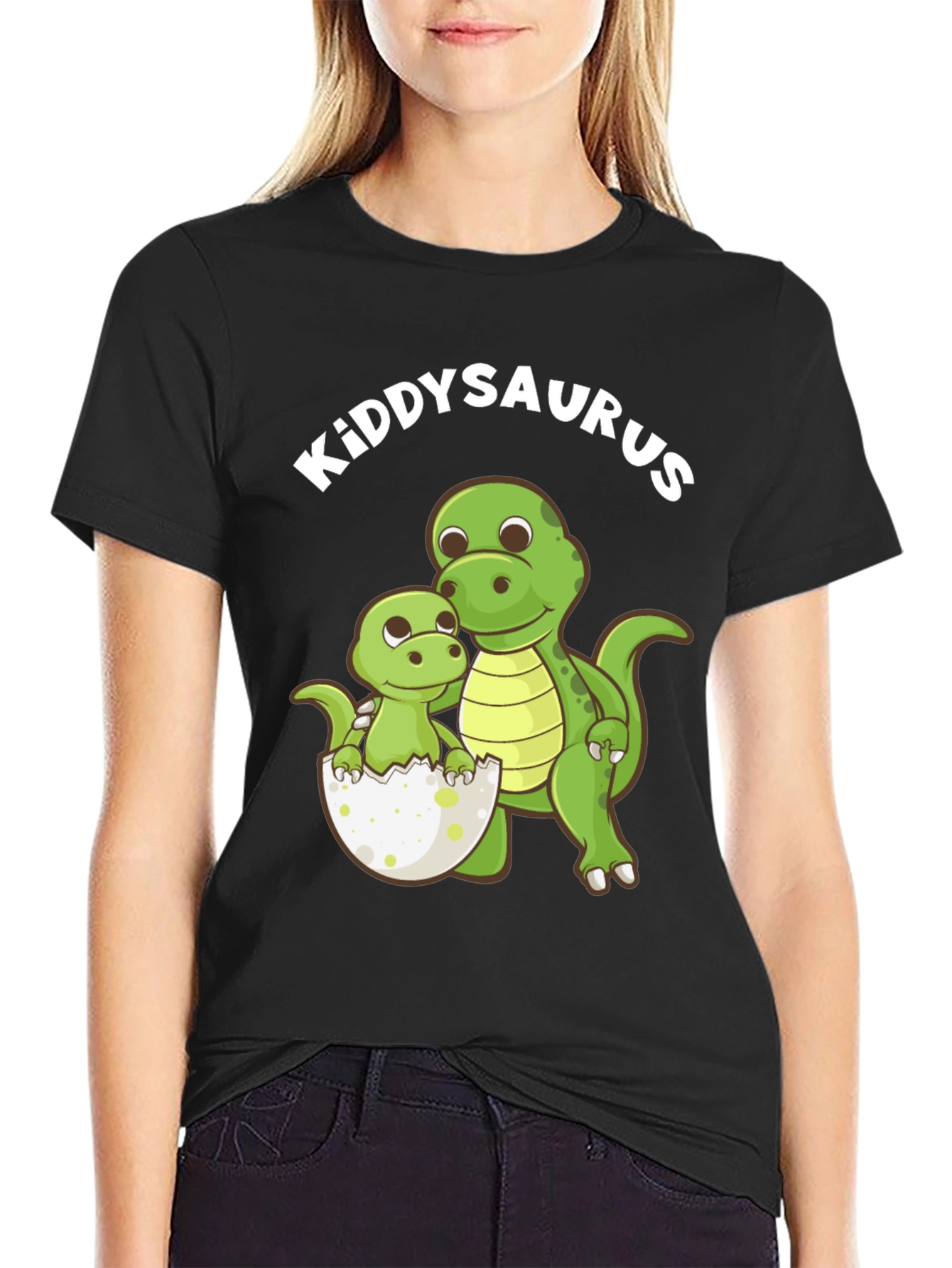 Kiddysaurus Black T-Shirt - Dino Dad & Baby