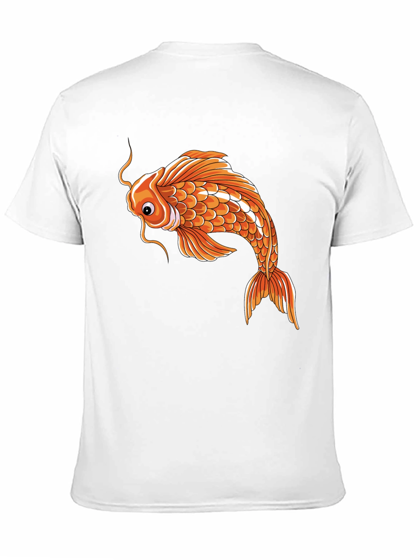 Koi Fish Graphic Tee - Unique Design Black Cotton