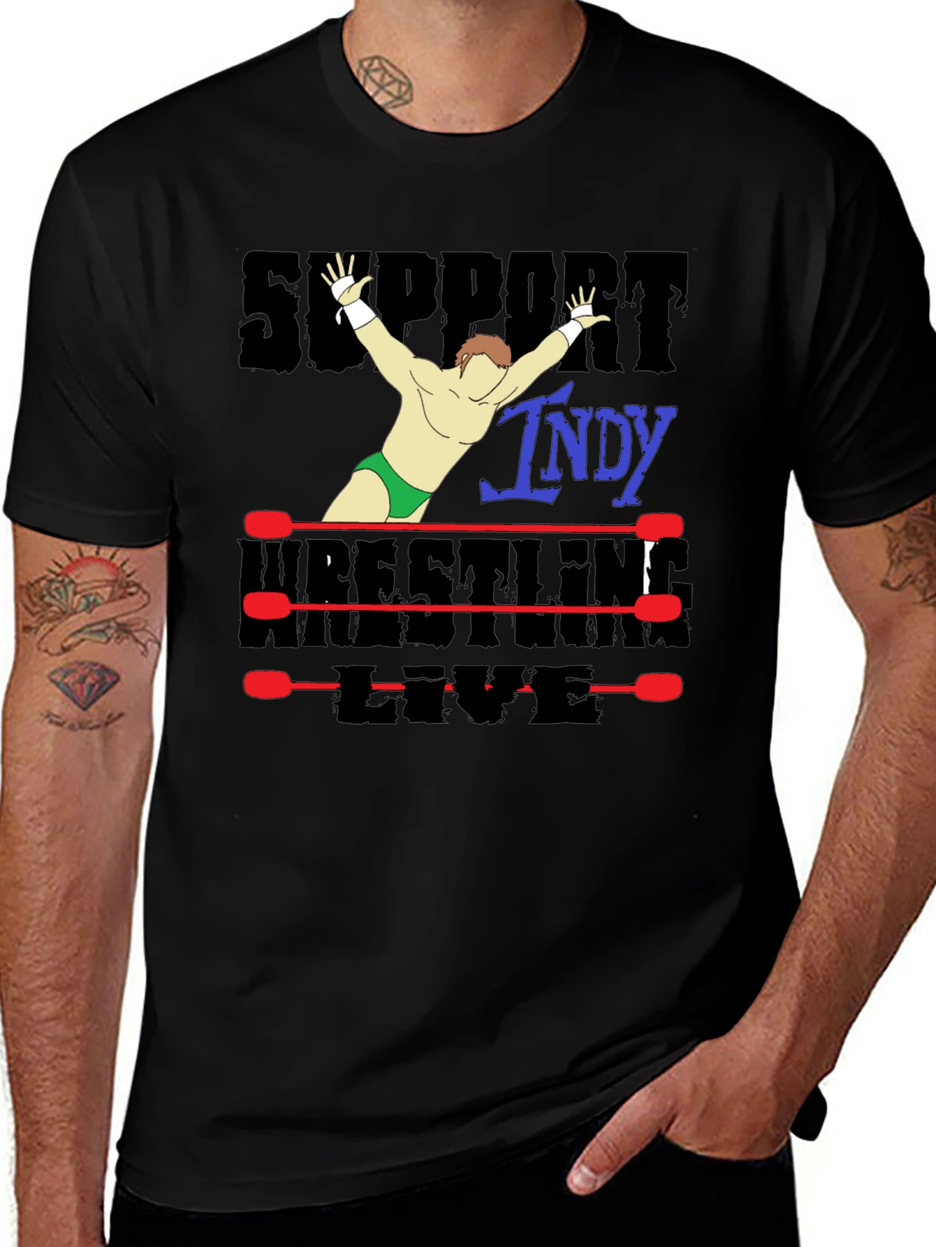 Support Indy Wrestling T-Shirt