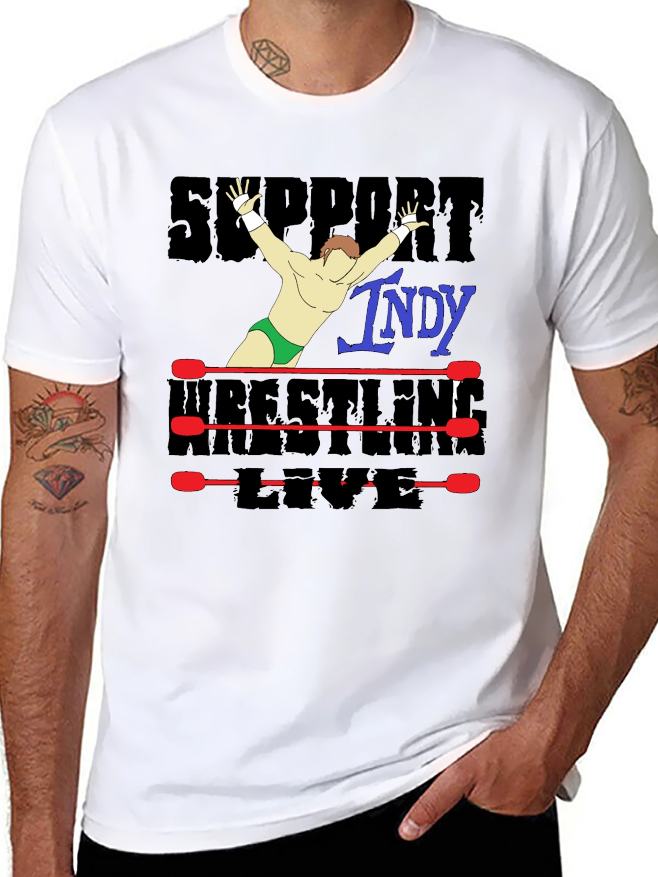 Support Indy Wrestling T-Shirt
