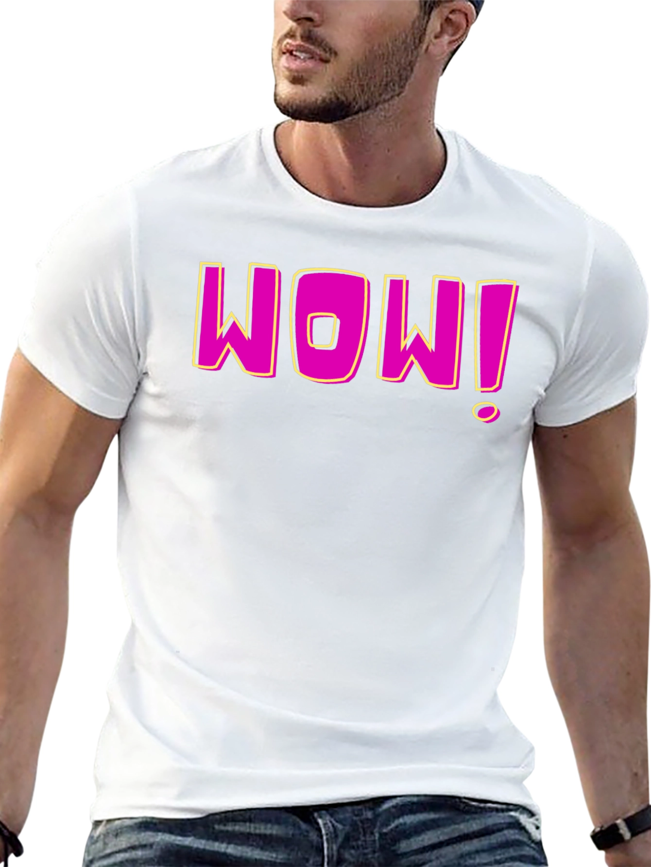 WOW! Graphic Tee - Trendy Casual T-Shirt
