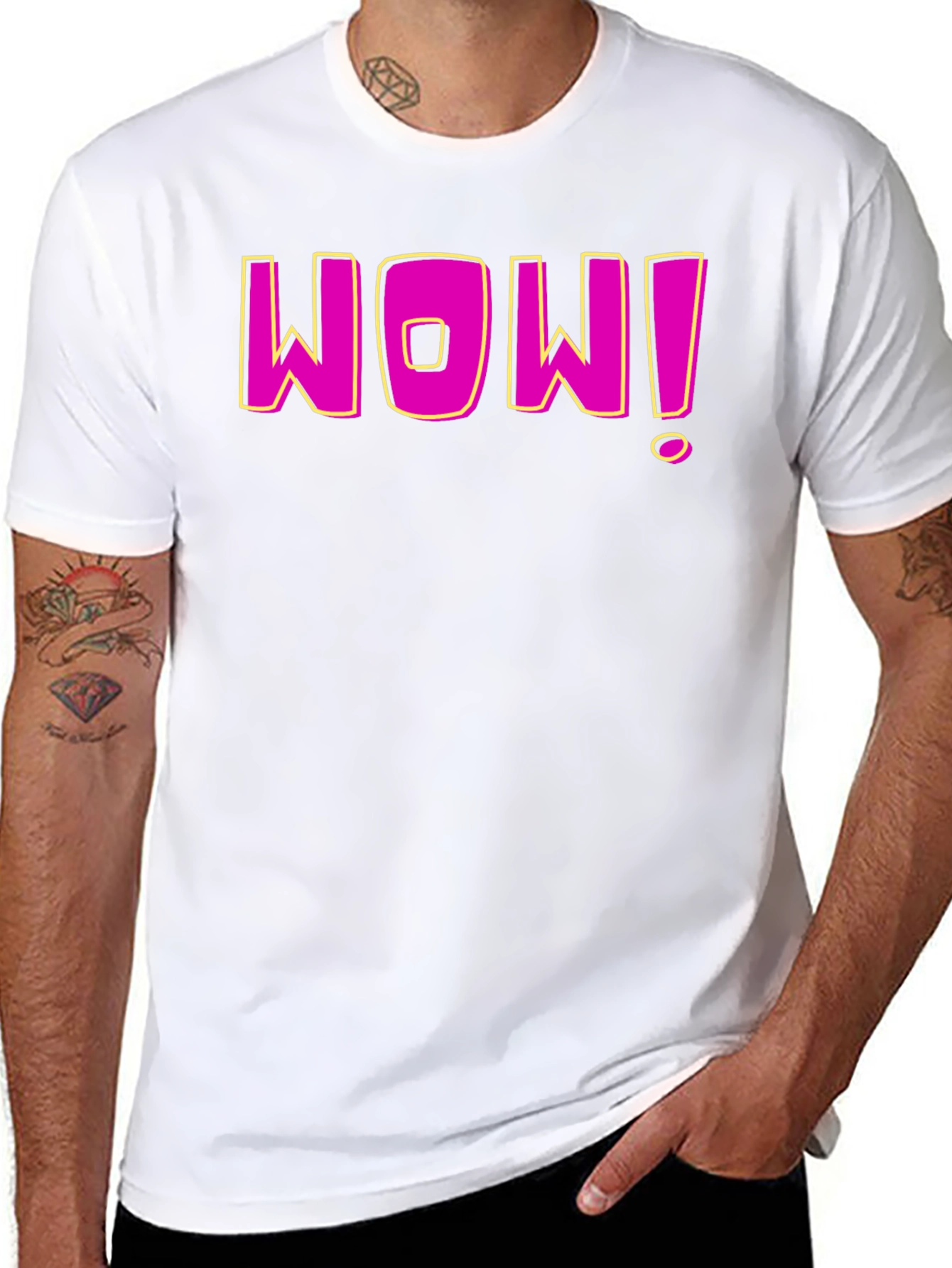 WOW! Graphic Tee - Trendy Casual T-Shirt