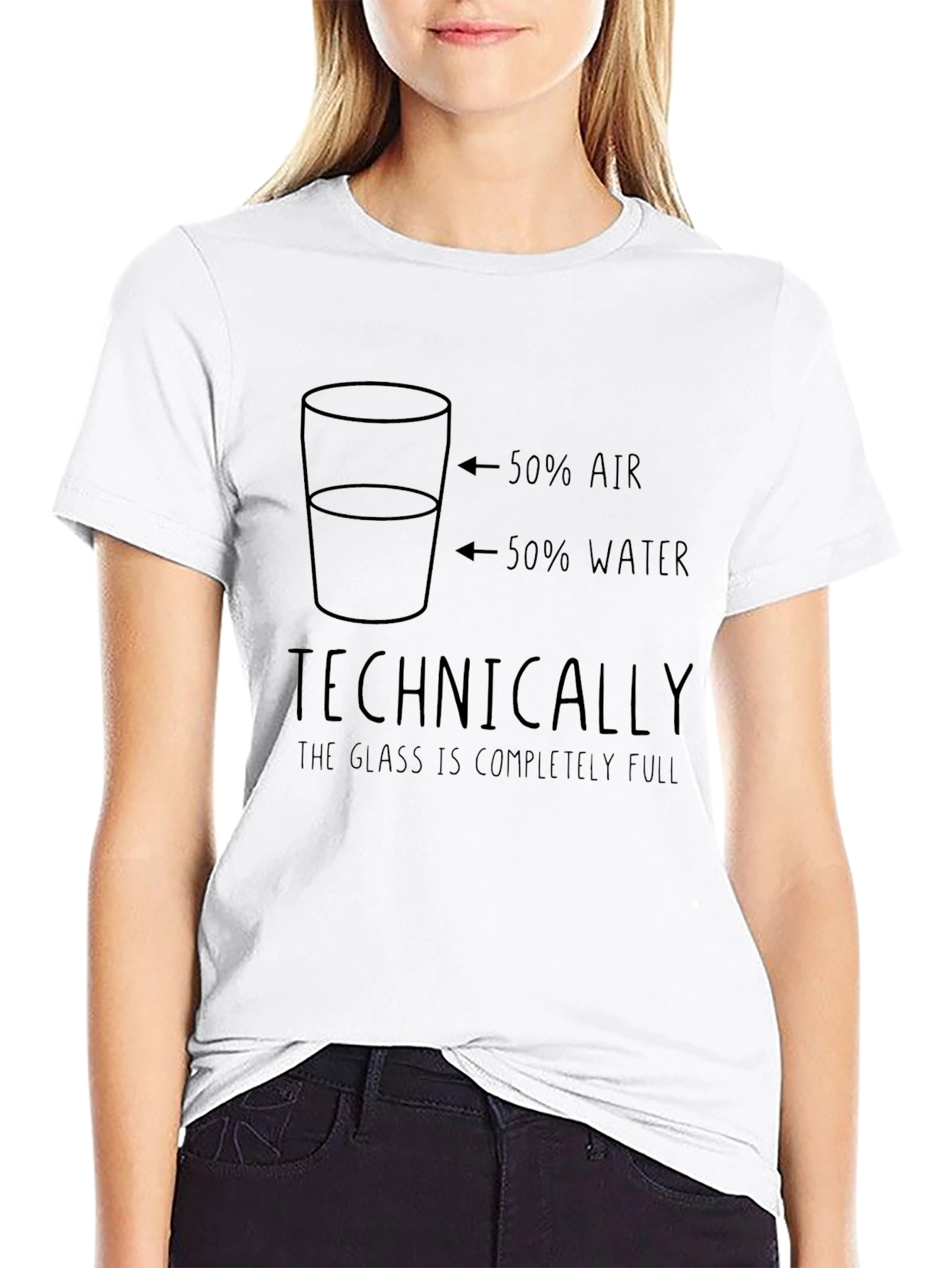 Funny Technically Full Glass T-Shirt