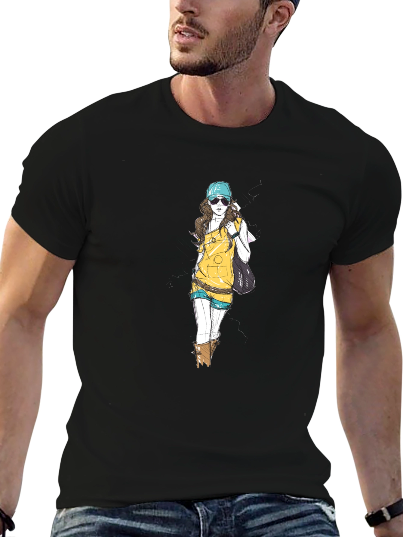 Stylish Graphic Print Tee