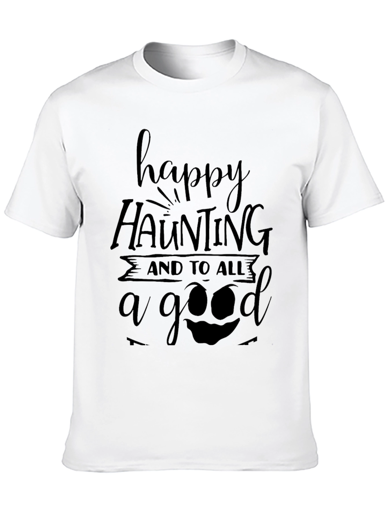 Happy Haunting Halloween Black T-Shirt