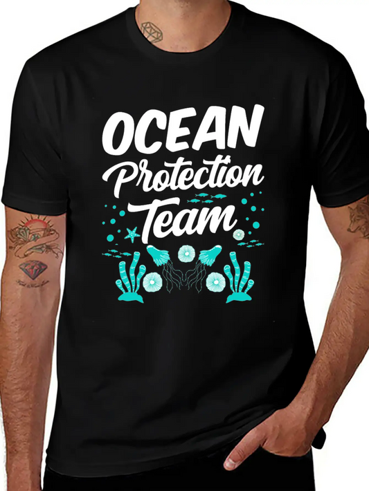 Ocean Protection Team Sea Clean Save Protect Unisex Casual T-Shirt – Clean Design For Daily Comfort