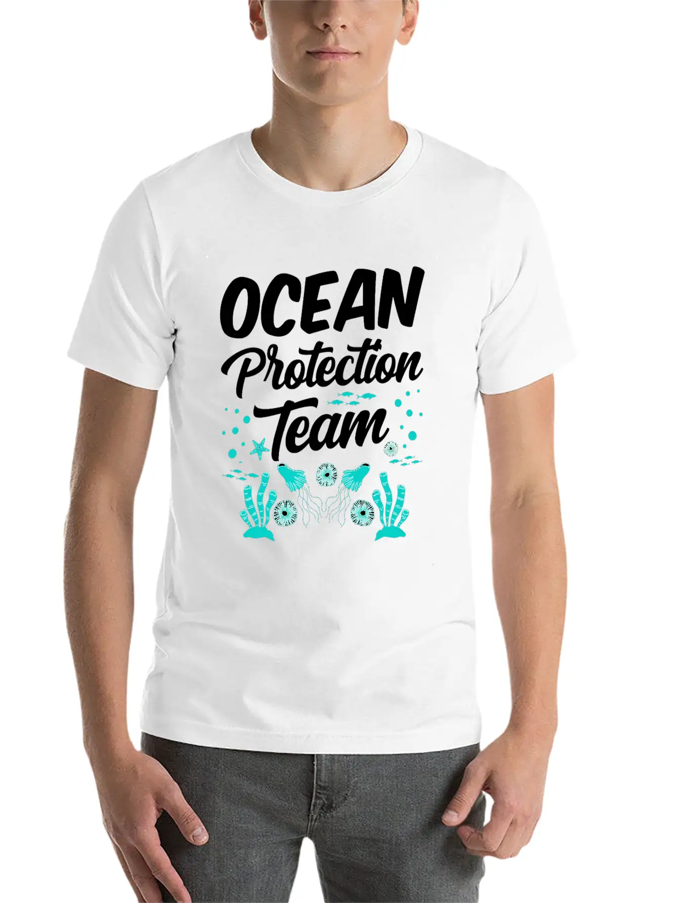Ocean Protection Team Sea Clean Save Protect Unisex Casual T-Shirt – Clean Design For Daily Comfort