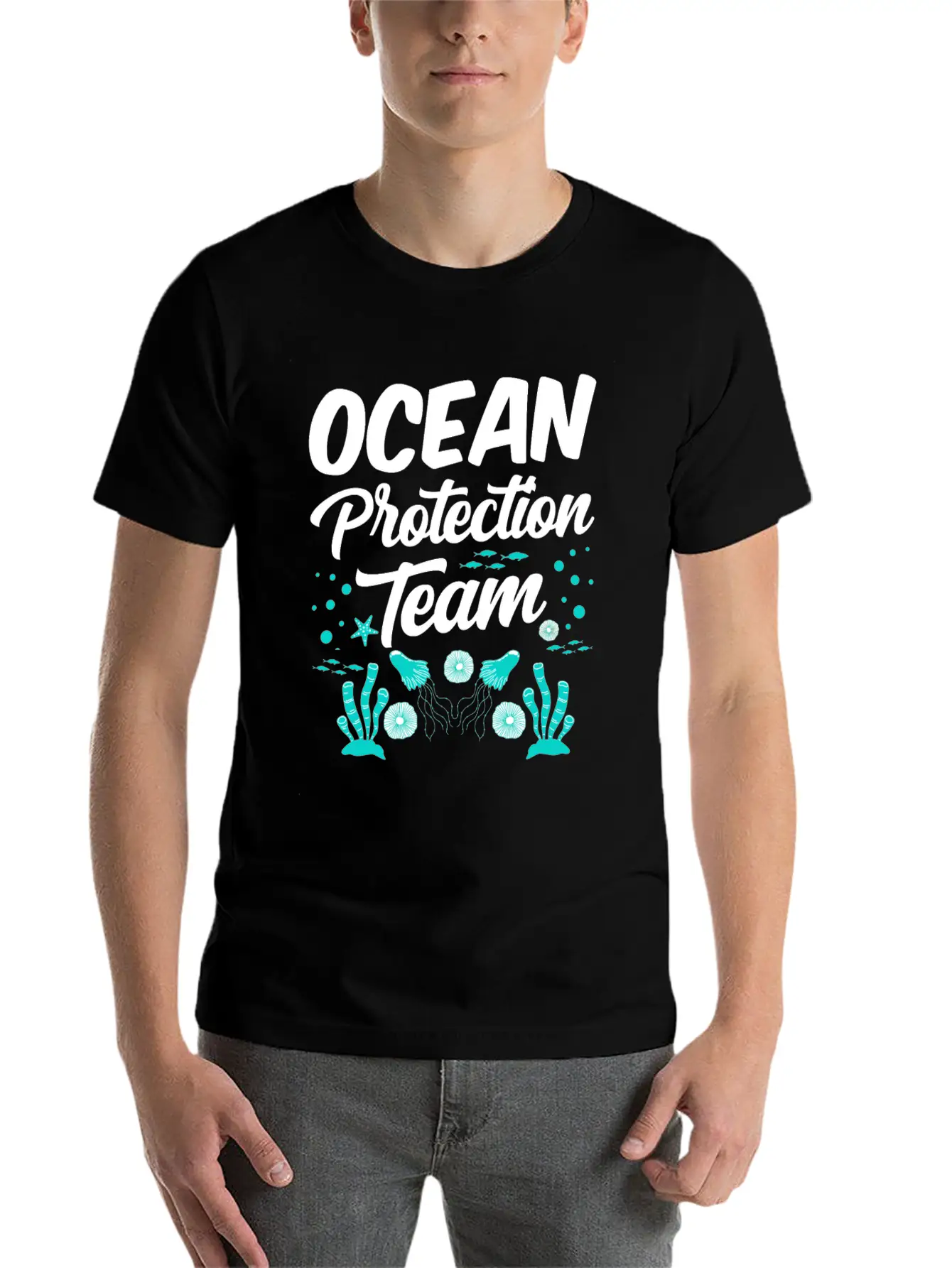 Ocean Protection Team Sea Clean Save Protect Unisex Casual T-Shirt – Clean Design For Daily Comfort