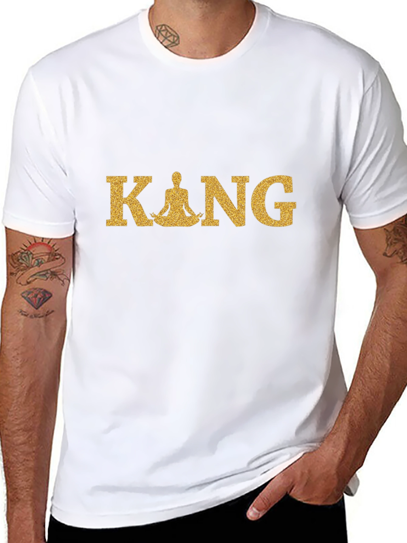 Meditative King Black T-Shirt