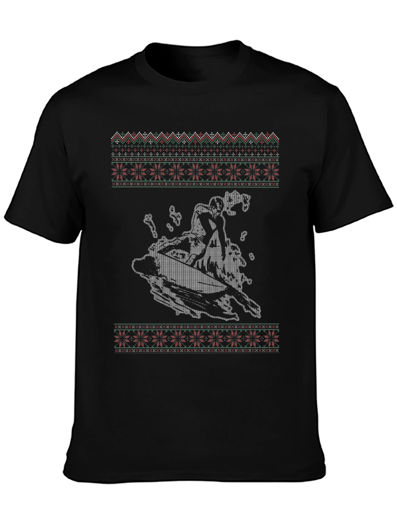 Surfing Ugly Christmas Sweater T-Shirt