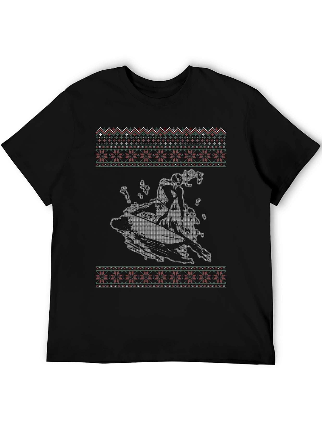 Surfing Ugly Christmas Sweater T-Shirt