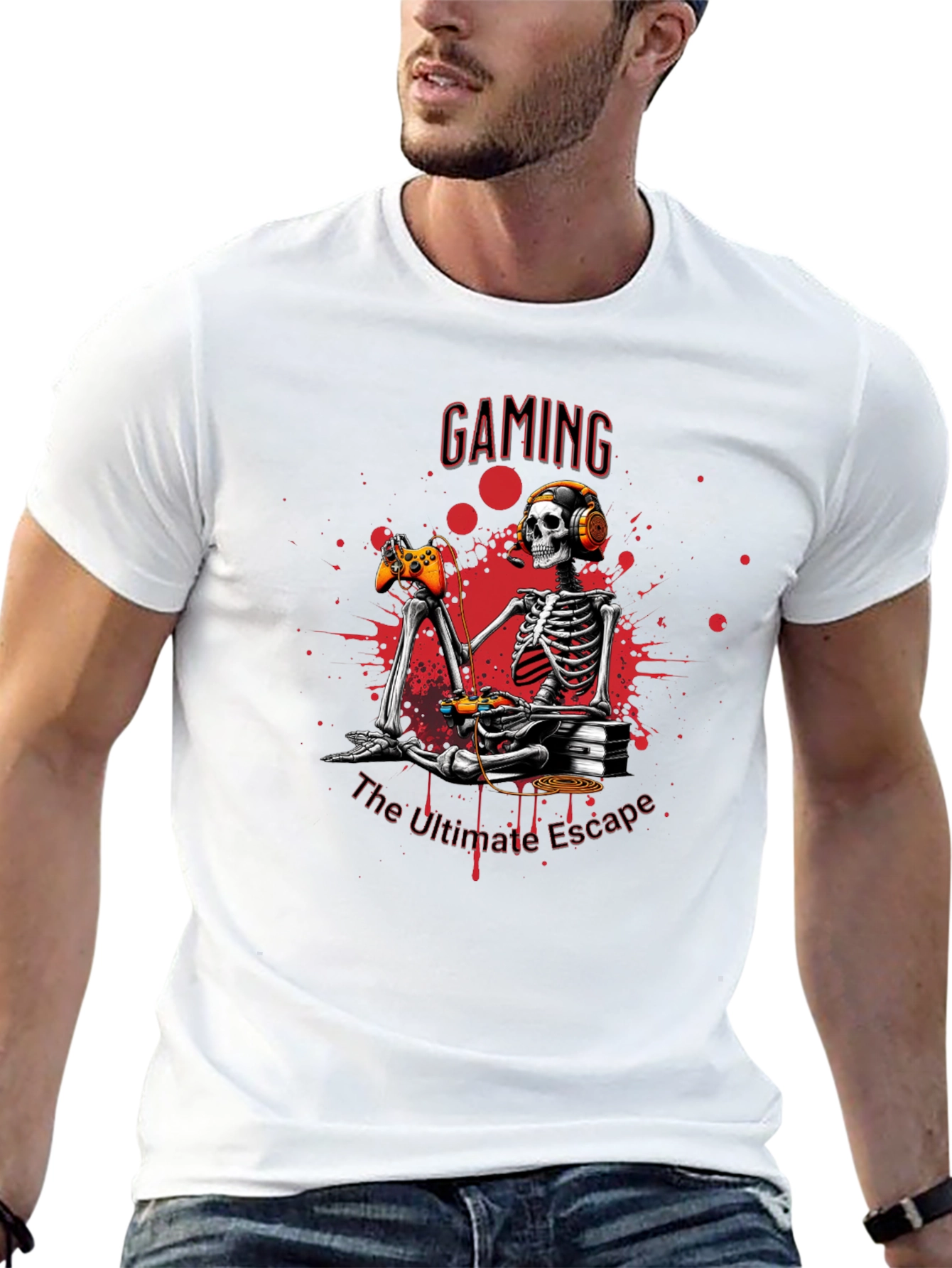 Gaming Skeleton T-Shirt - Ultimate Escape