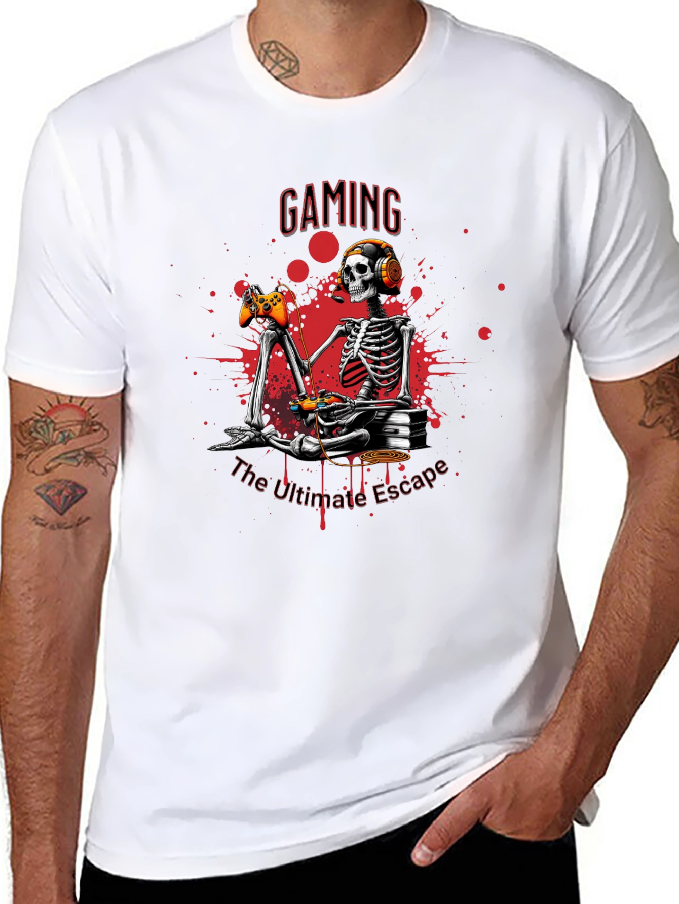 Gaming Skeleton T-Shirt - Ultimate Escape
