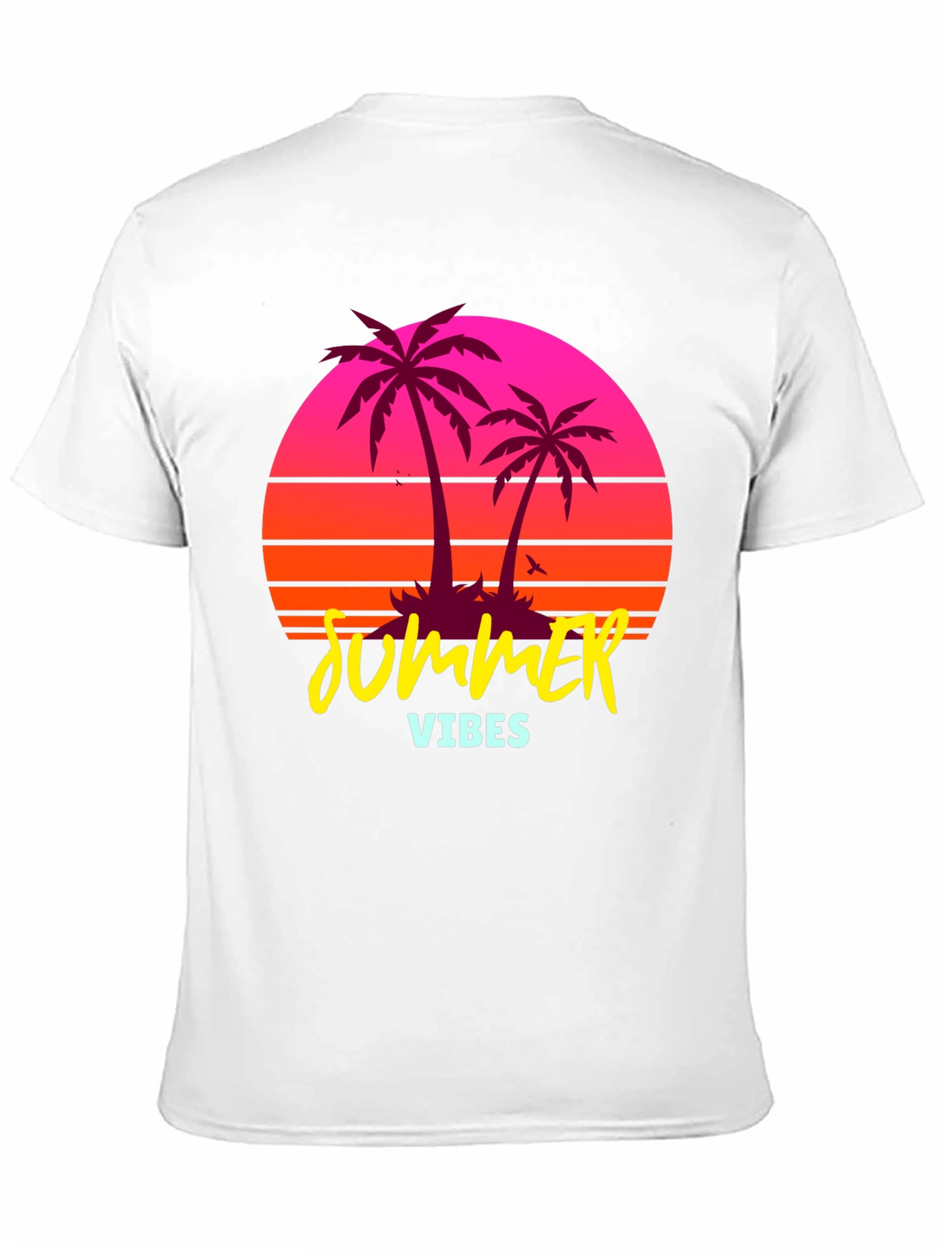 Summer Vibes Palm Tree Retro Graphic T-Shirt