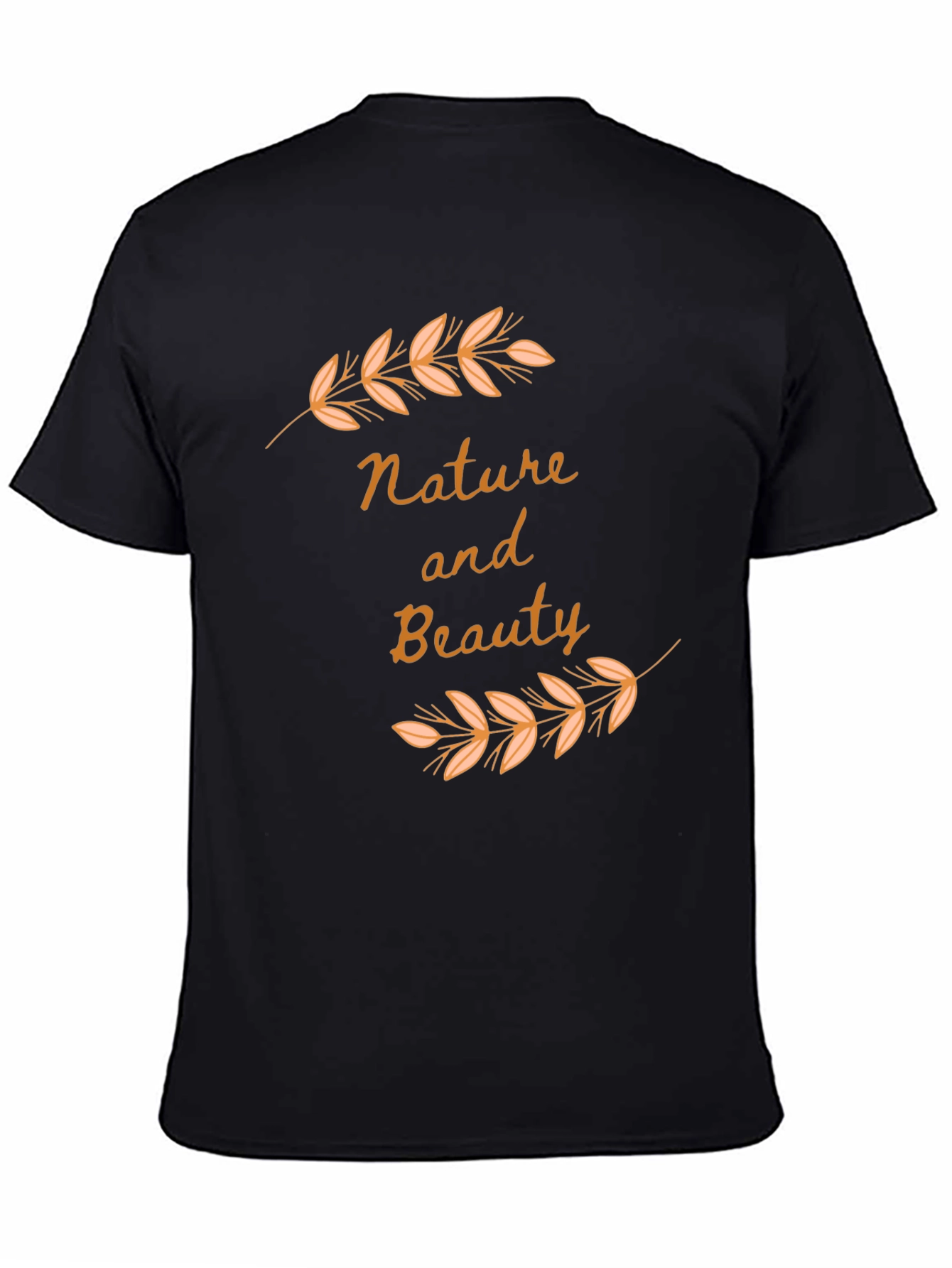 Nature and Beauty Black Graphic Tee