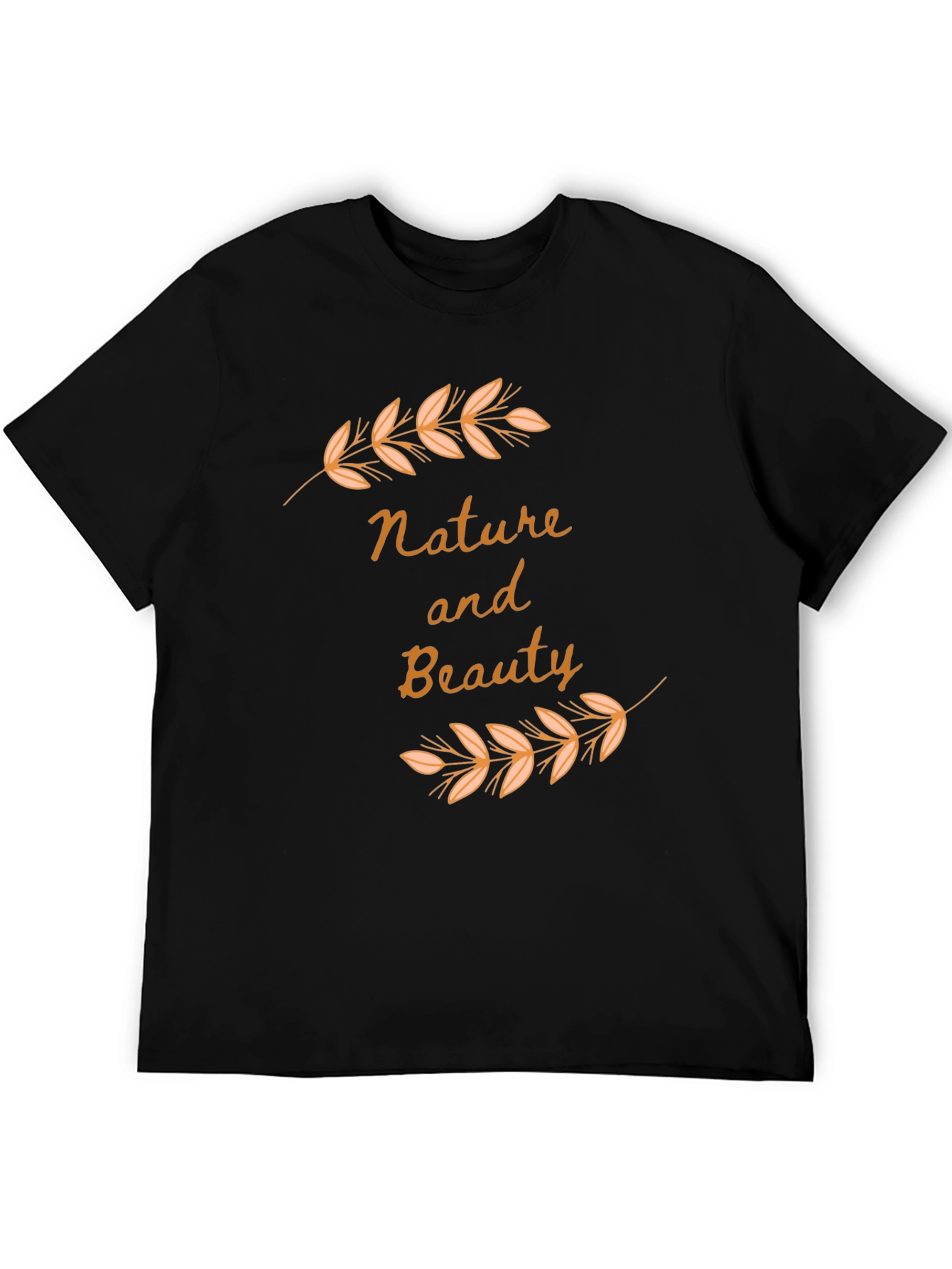 Nature and Beauty Black Graphic Tee