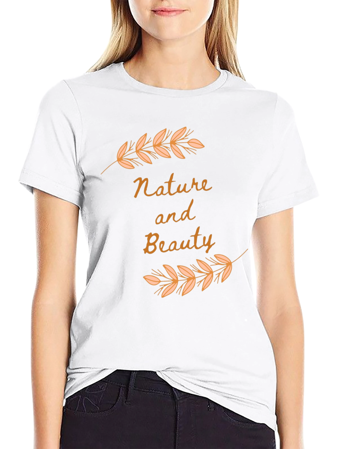 Nature and Beauty Black Graphic Tee
