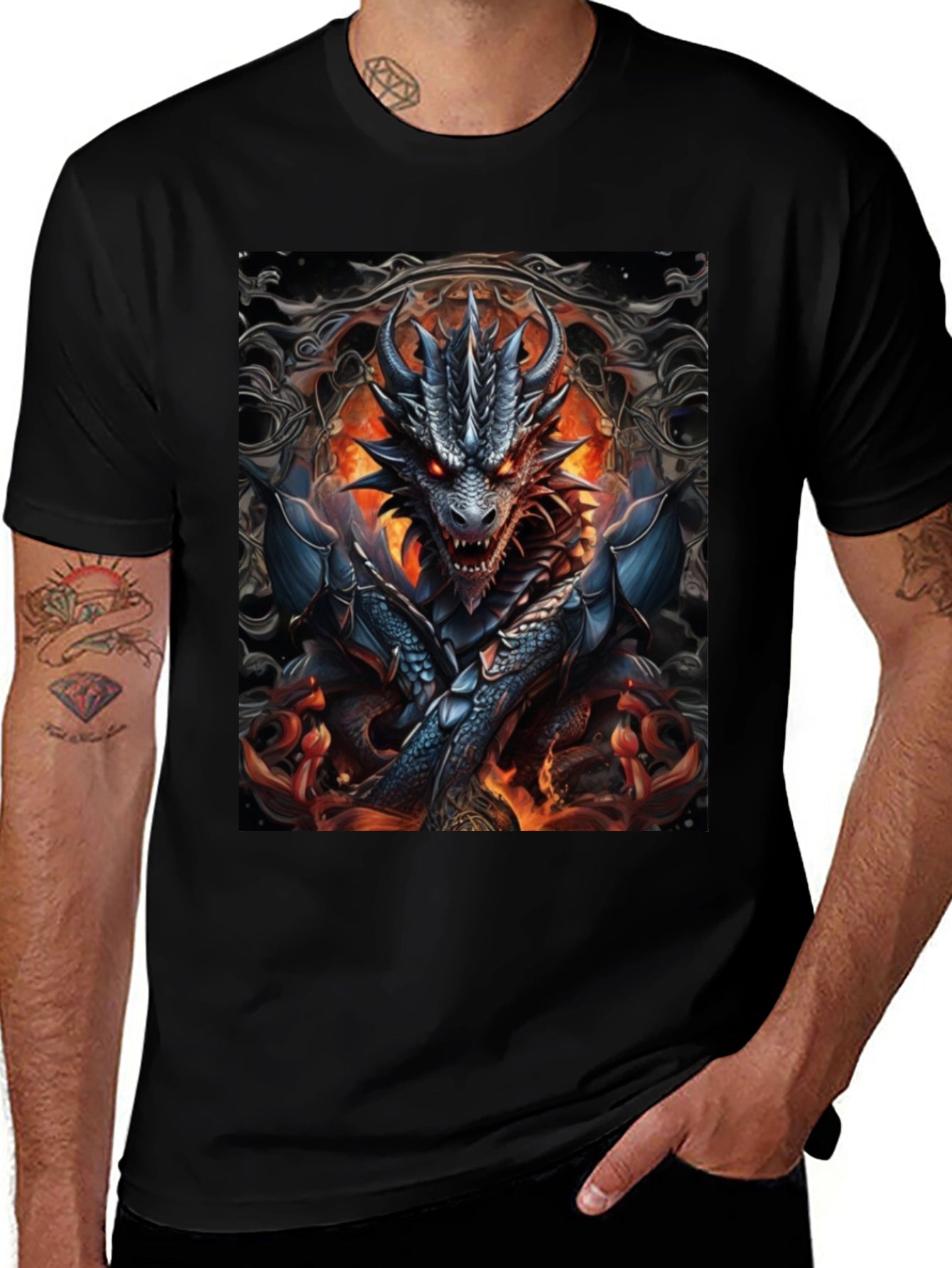 Dragon Fire T-Shirt - Fantasy Graphic Tee