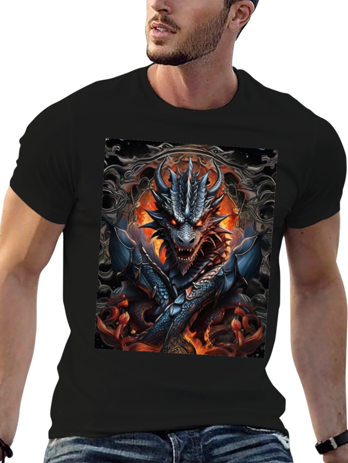 Dragon Fire T-Shirt - Fantasy Graphic Tee