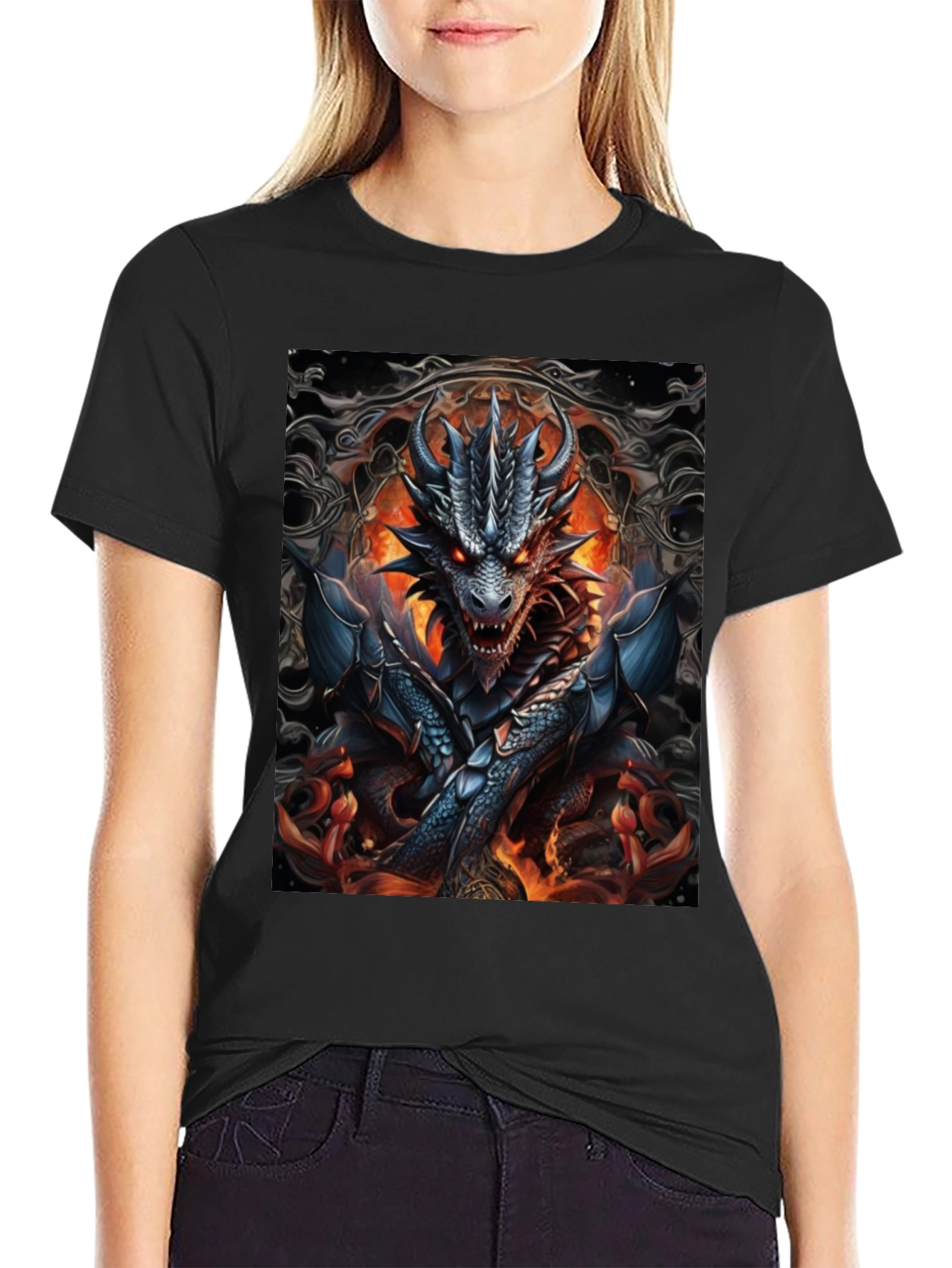 Dragon Fire T-Shirt - Fantasy Graphic Tee