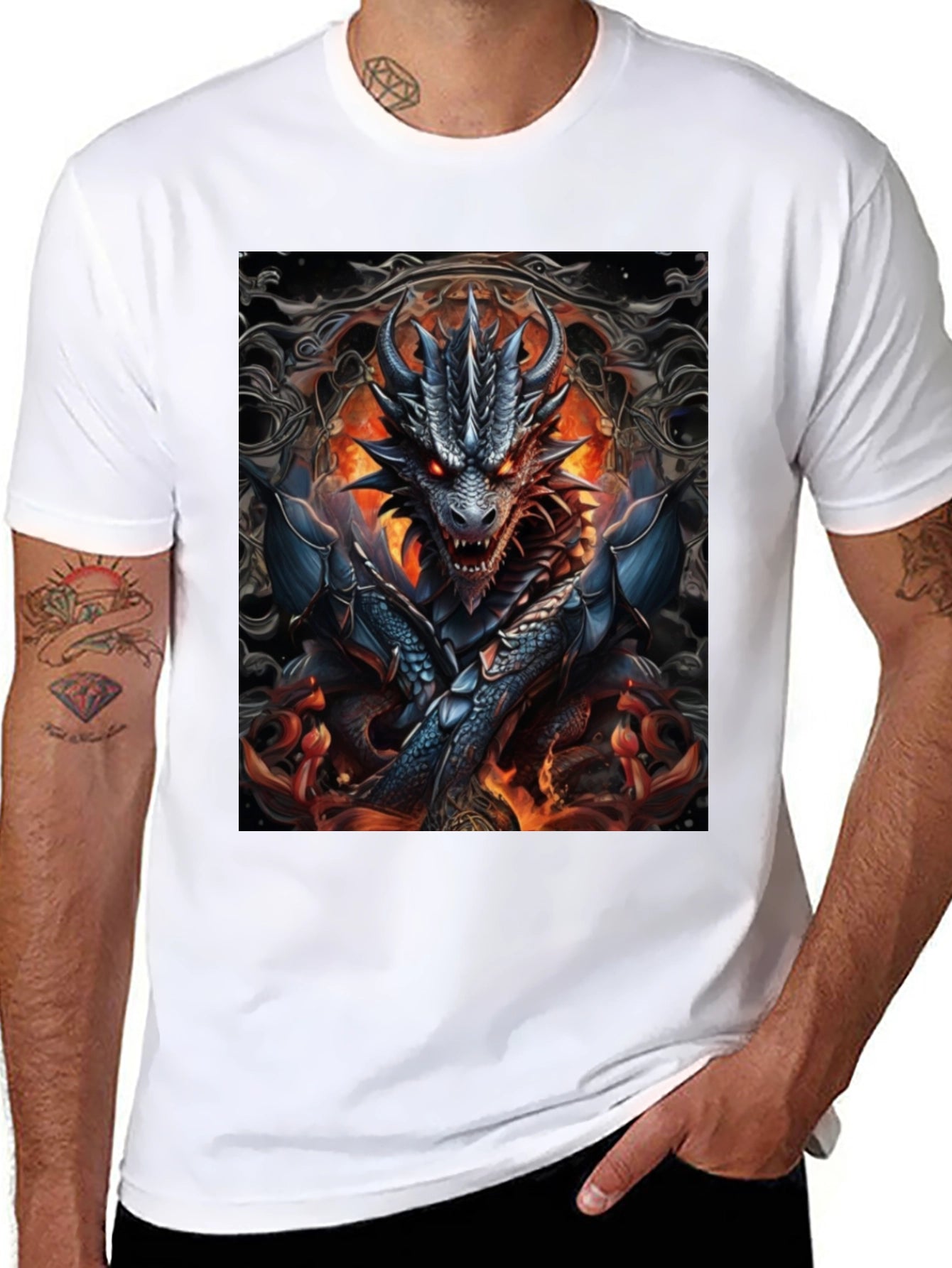 Dragon Fire T-Shirt - Fantasy Graphic Tee