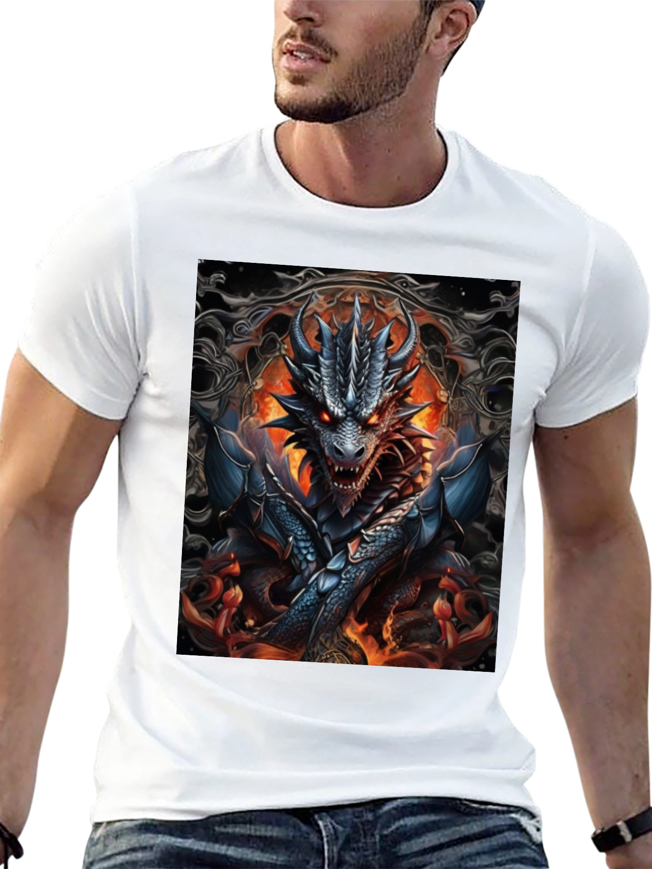 Dragon Fire T-Shirt - Fantasy Graphic Tee