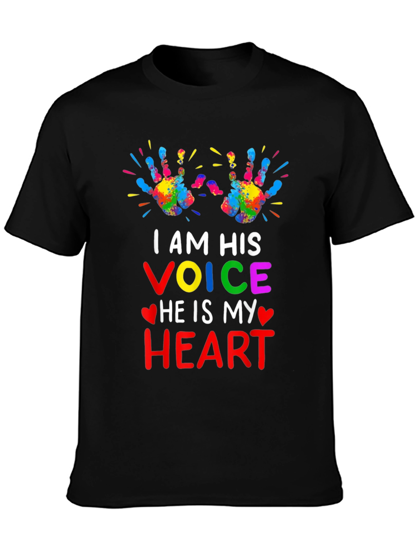 Autism Awareness T-Shirt: I AM HIS VOICE HEART