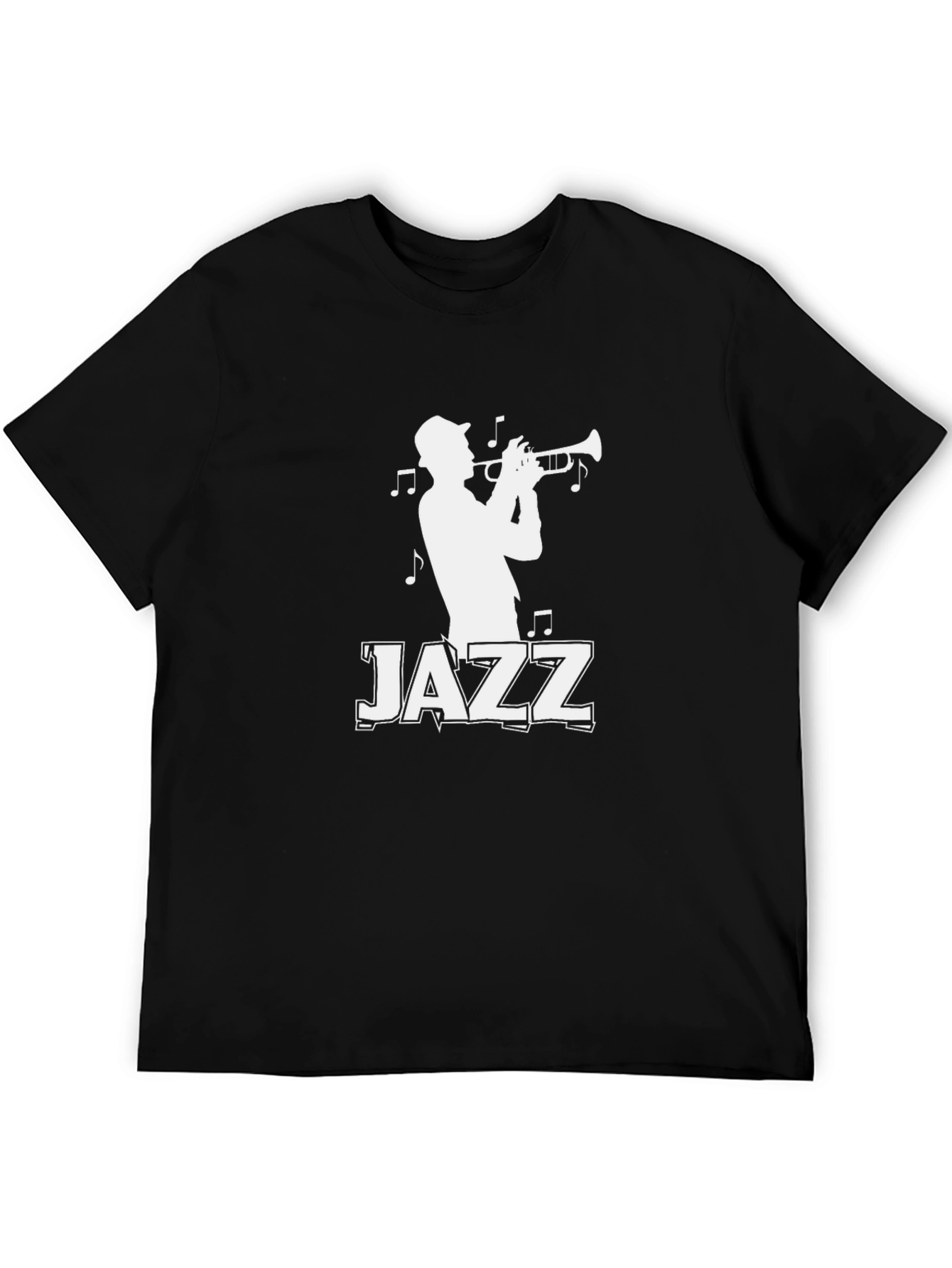 Jazz Musician Graphic Tee - Stylish Black T-Shirt