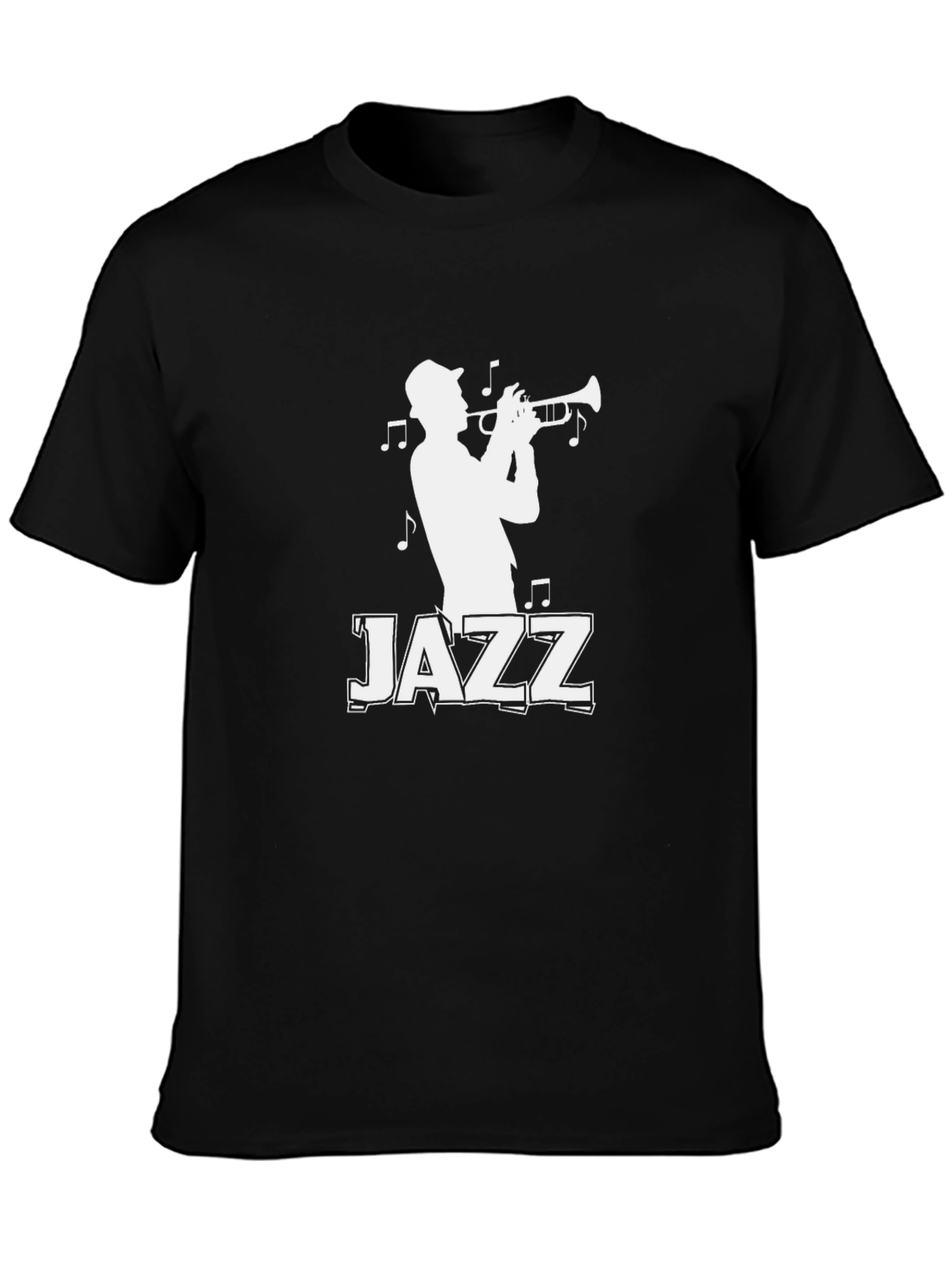 Jazz Musician Graphic Tee - Stylish Black T-Shirt