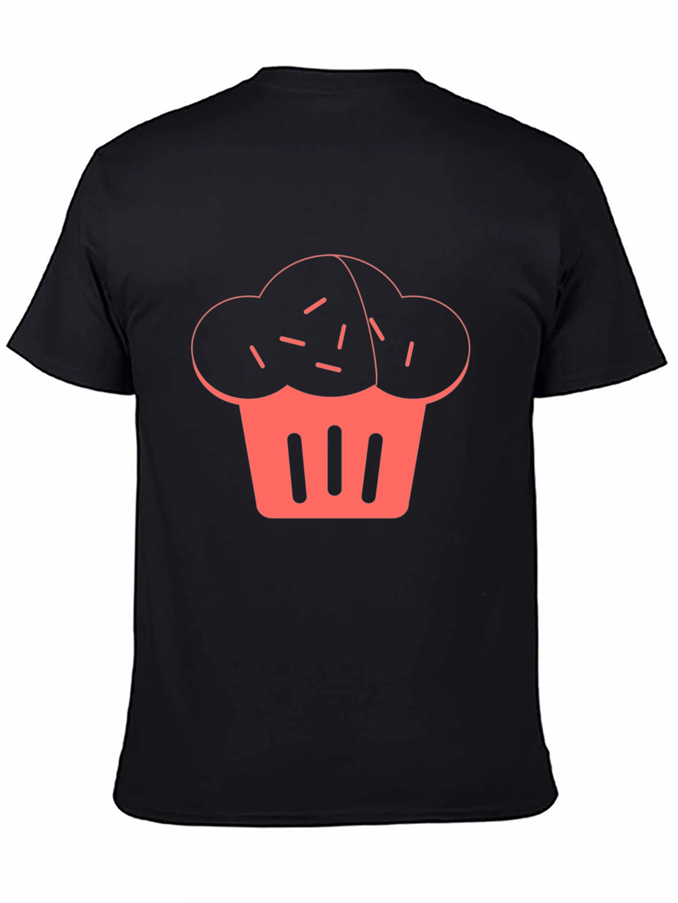 Cupcake Graphic Print Black T-Shirt