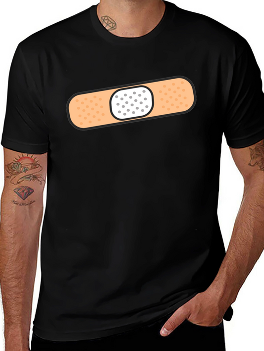Funny Band-Aid Graphic T-Shirt