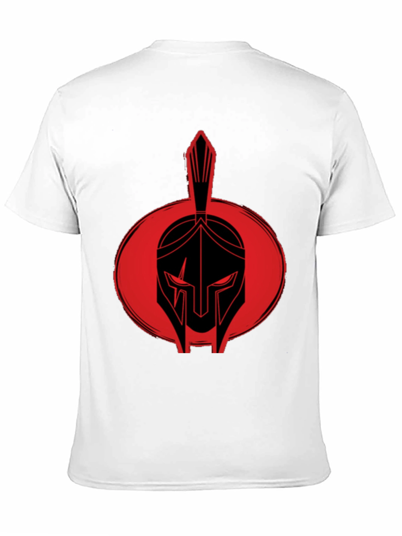 Spartan Helmet Graphic Tee - Bold Red Design